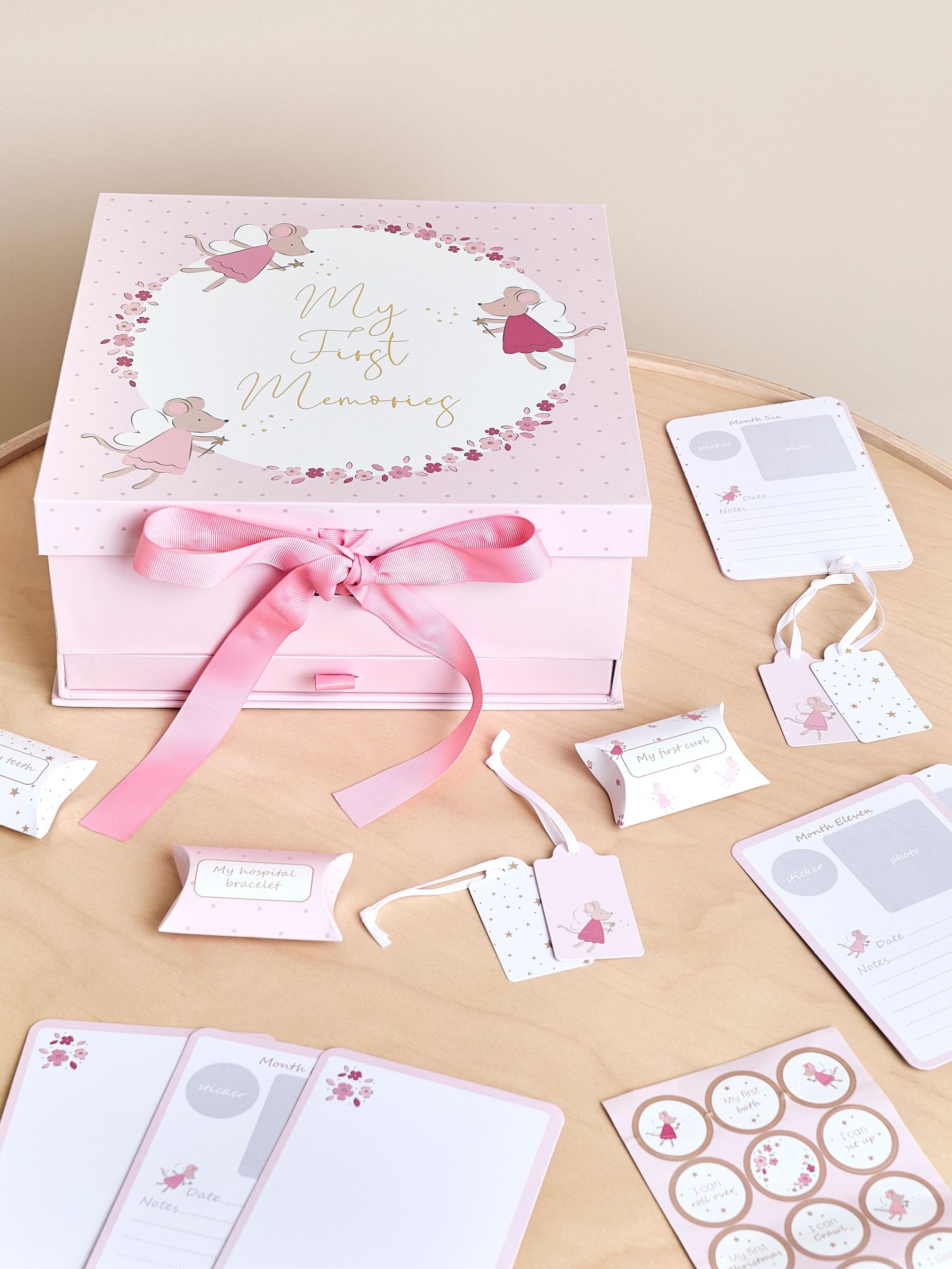 Pink Fairy Mouse My First Memories Filled Keepsake Box (W46555) | $51