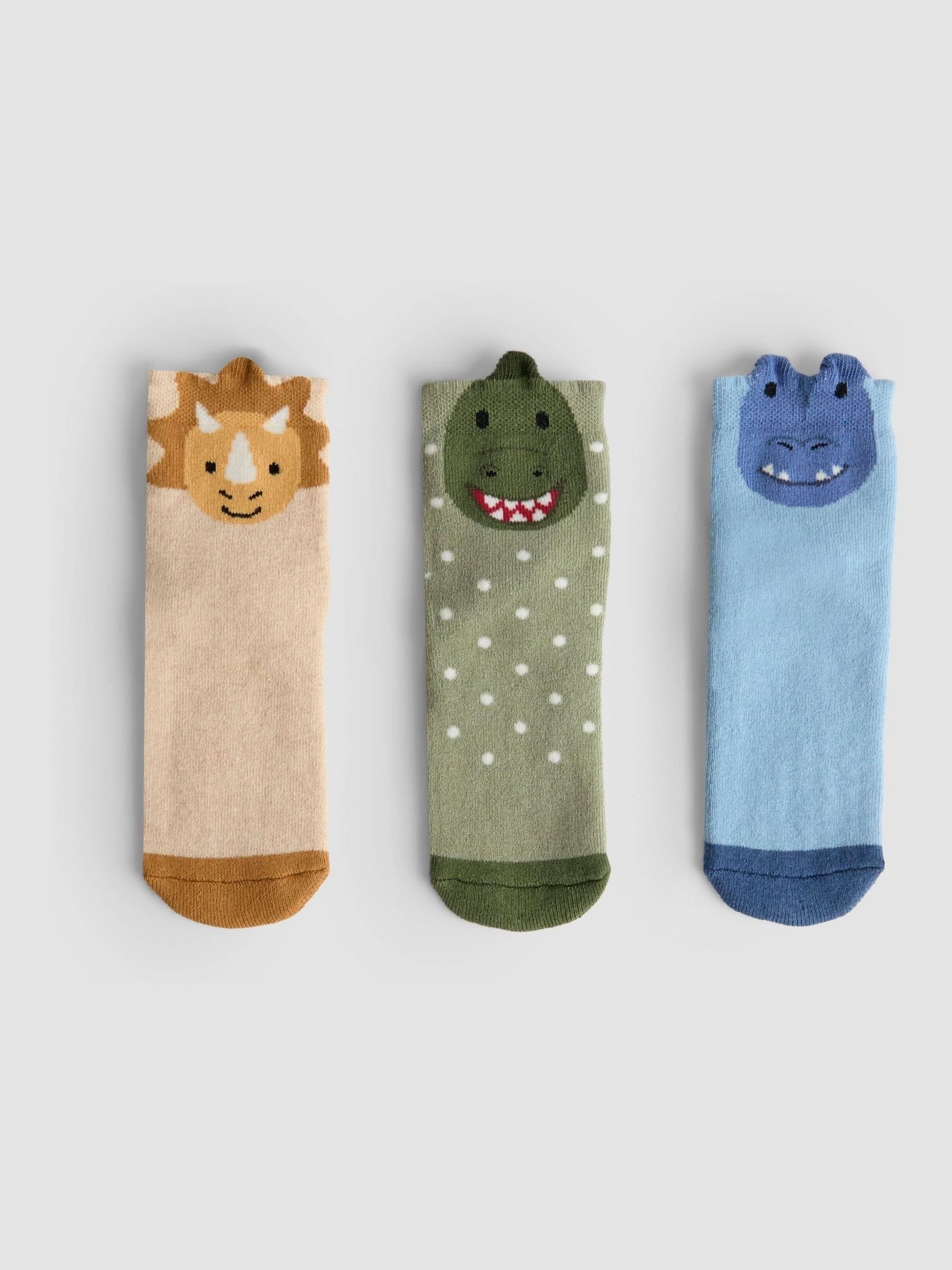 Green Dinosaur 3-Pack Extra Thick Socks (W48839) | $16