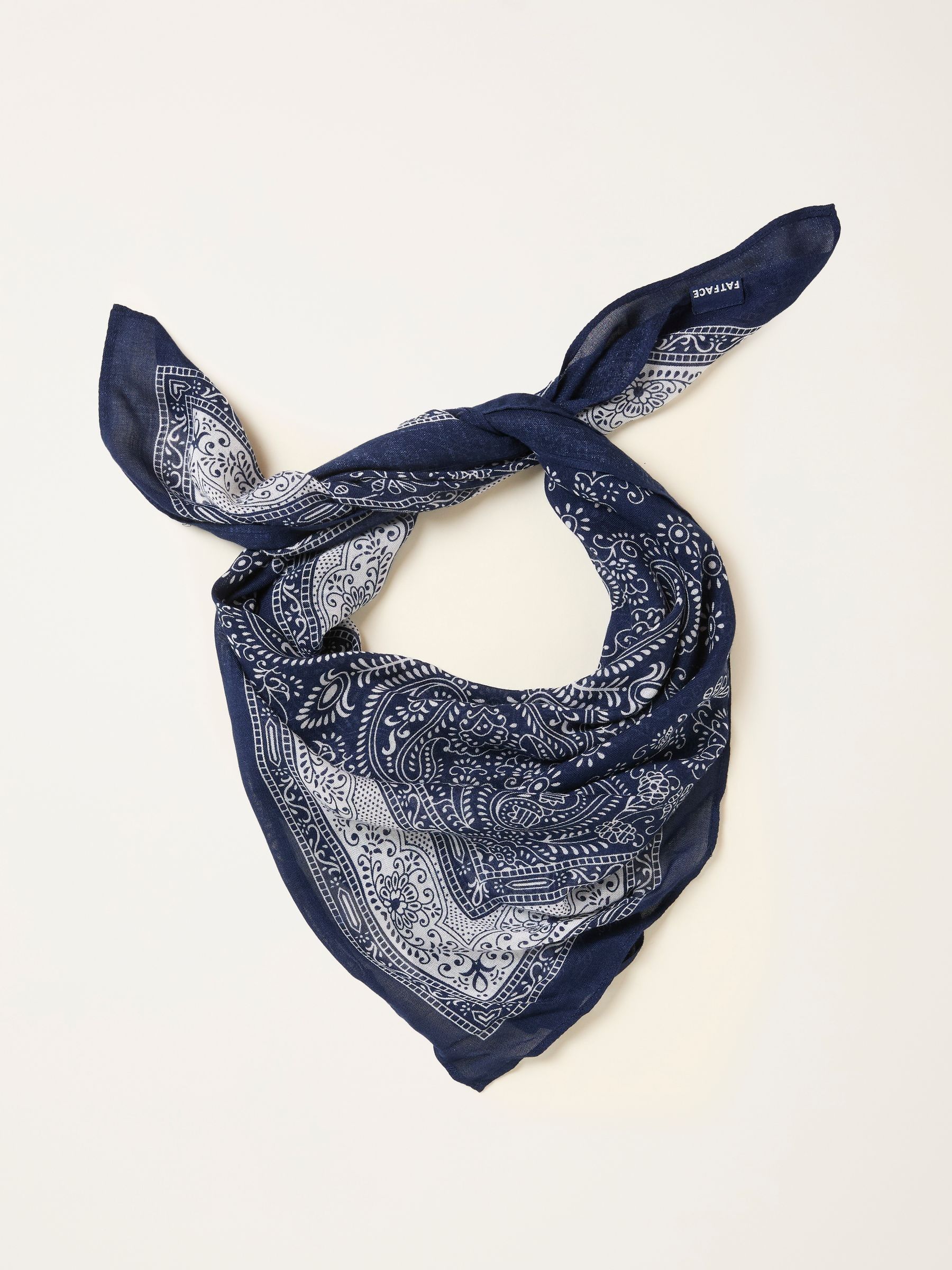 Navy Blue Bandana Print Hair Scarf (W49548) | €19