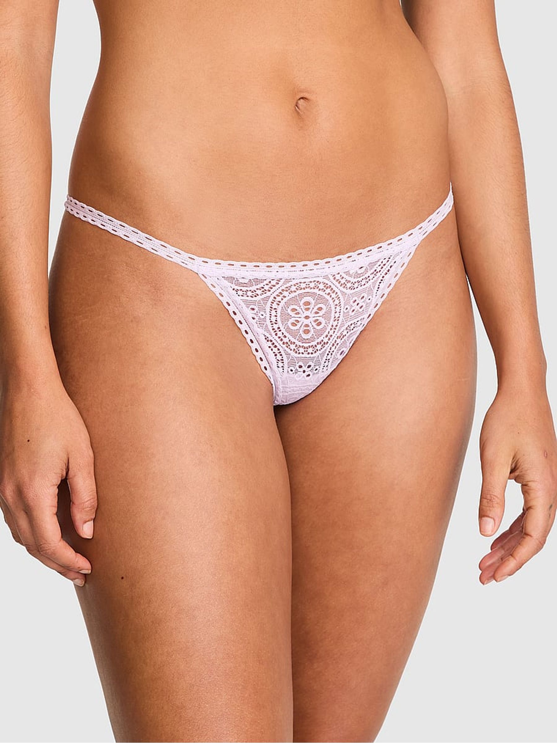 Purple Whisper G-String Eyelet Lace Knickers (W49957) | €11.50