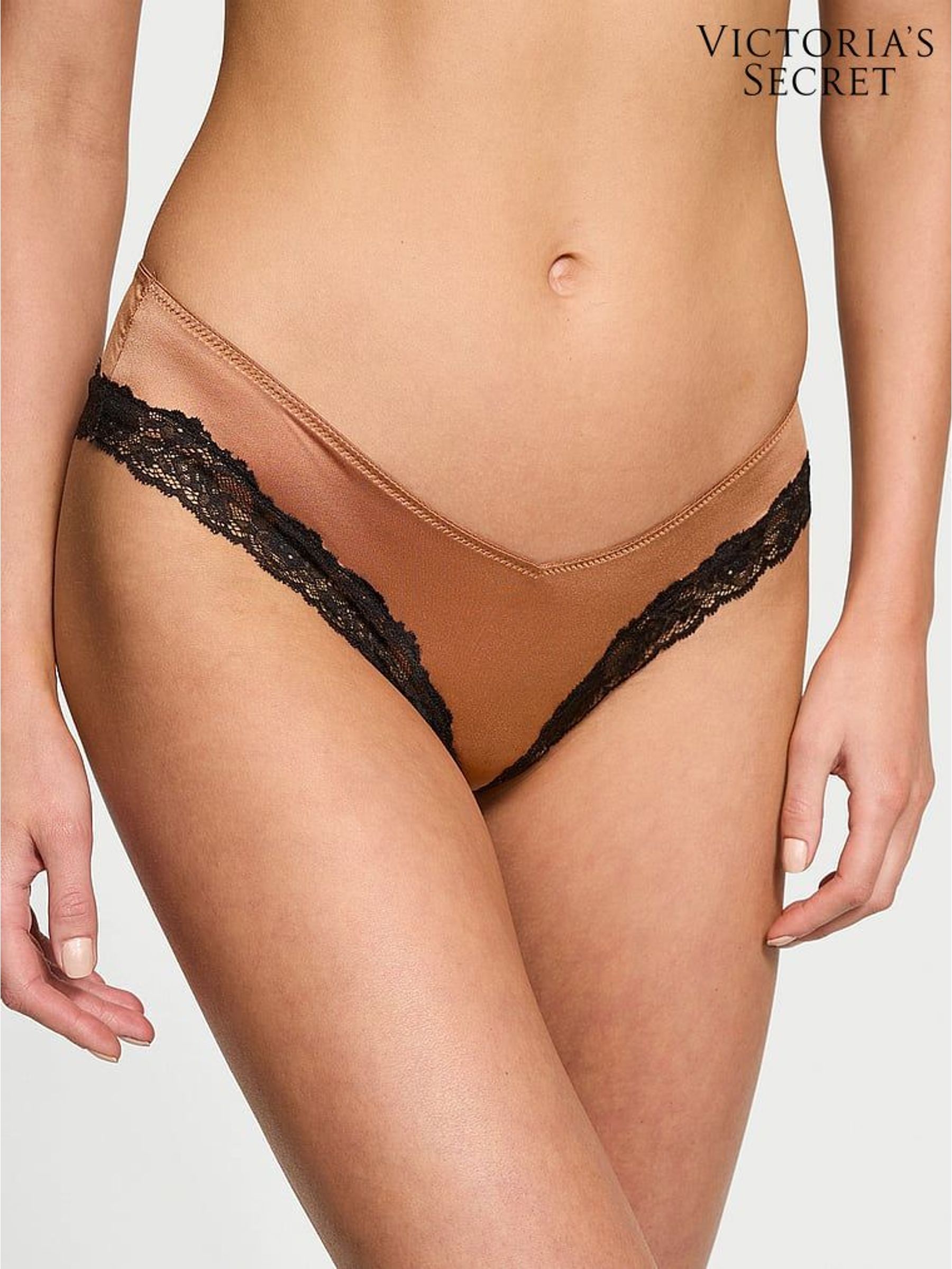 Caramel Nude Lace Trim Knickers (W50737) | €17.50