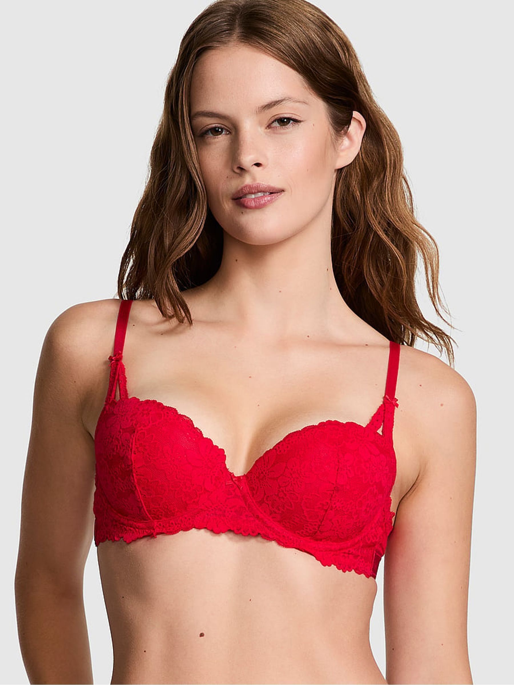 Red Pepper - Lace Push Up Balcony Bra