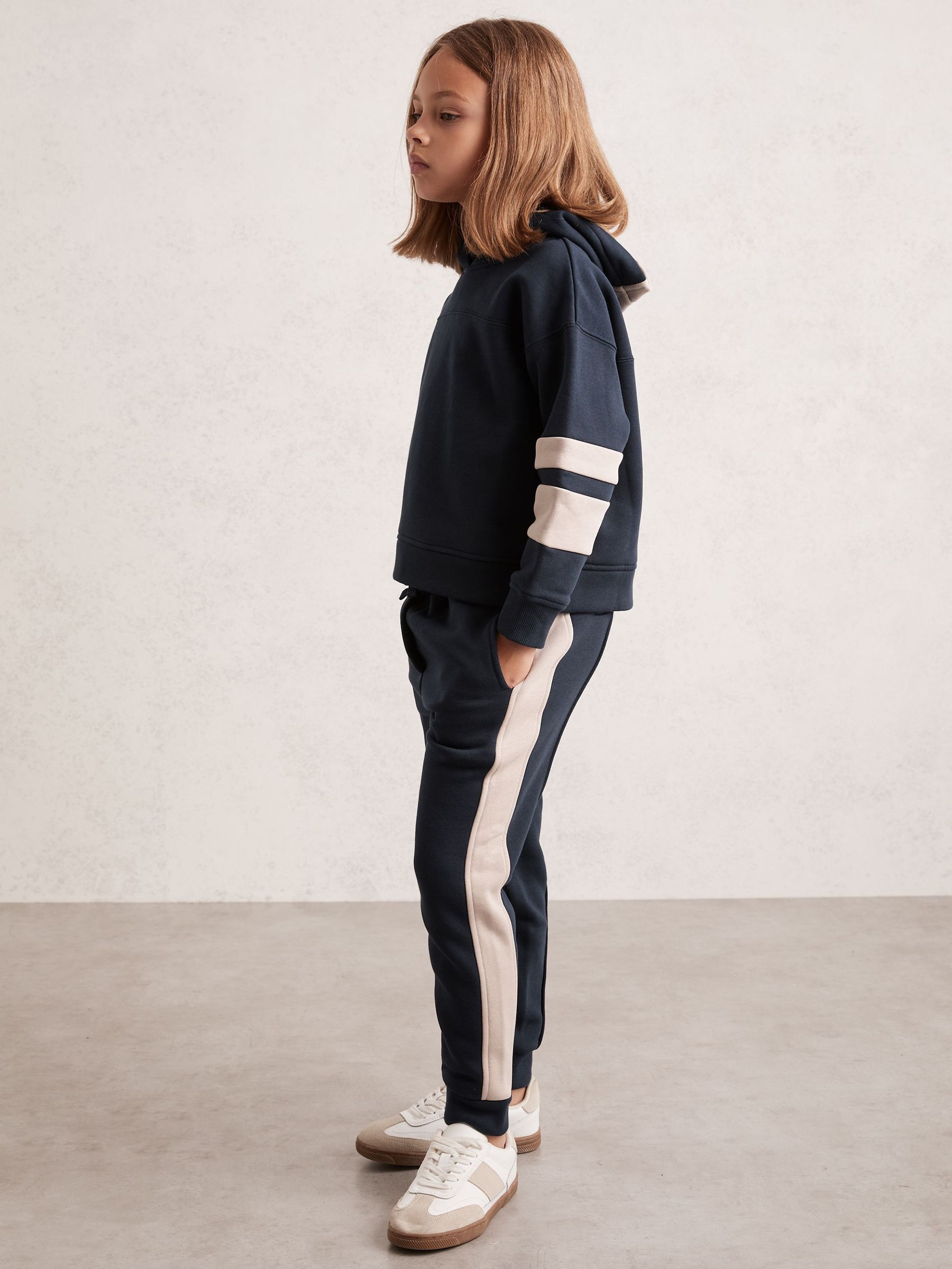 3-9 yrs Cotton-Blend Joggers and Hoodie Set in Navy (W51485) | Kč2,215