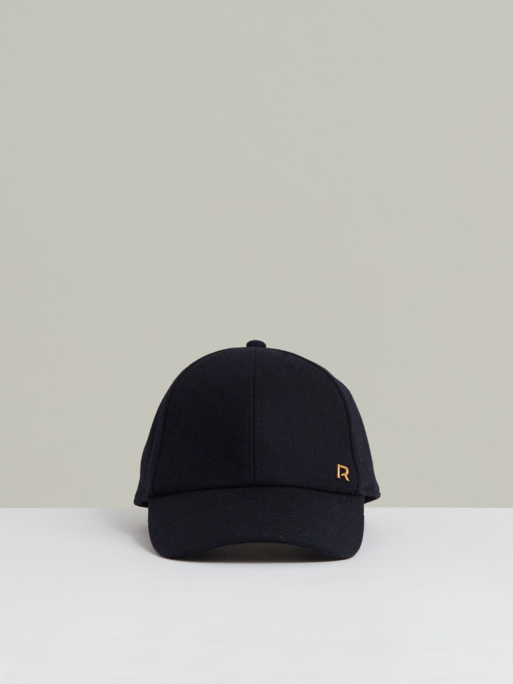 Wool-Blend Flannel Baseball Cap in Navy (W51514) | CA$110