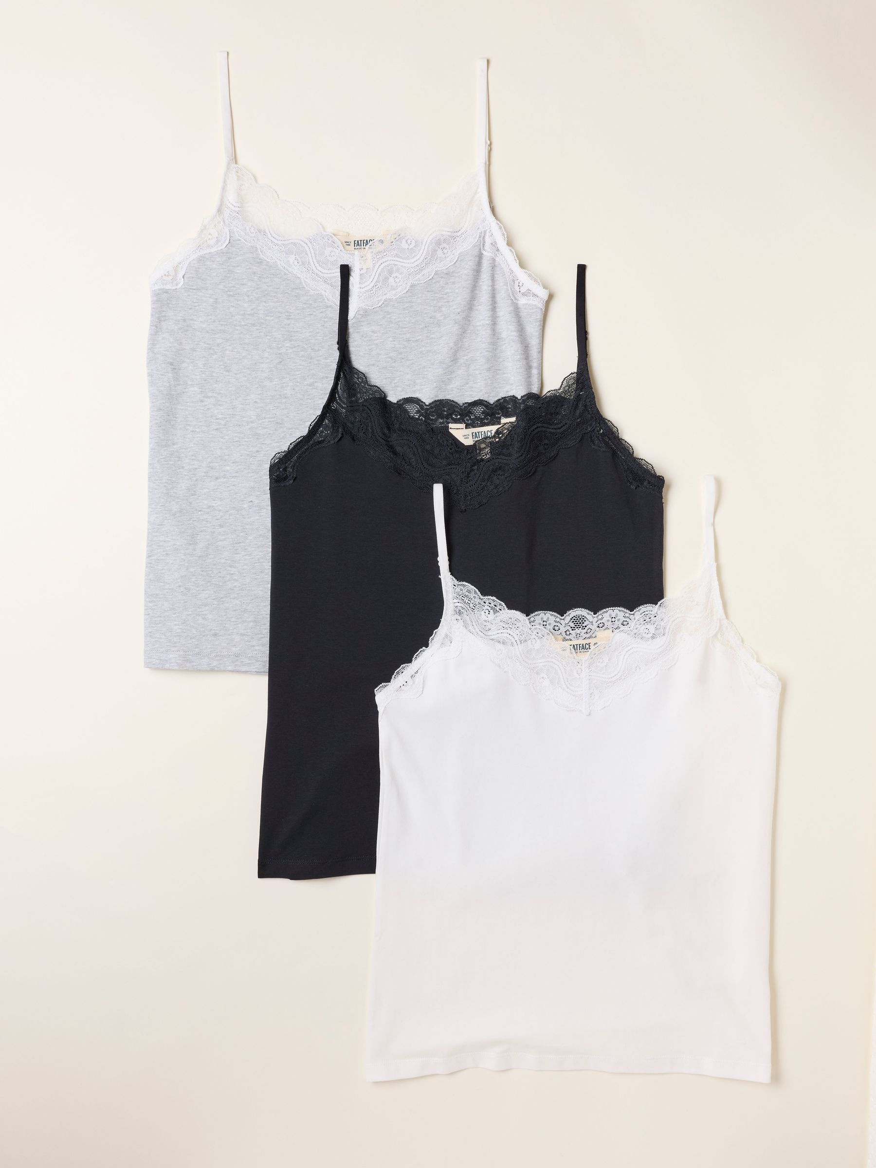 Grey 3 Pack of Lace Vests (W53993) | €39.50