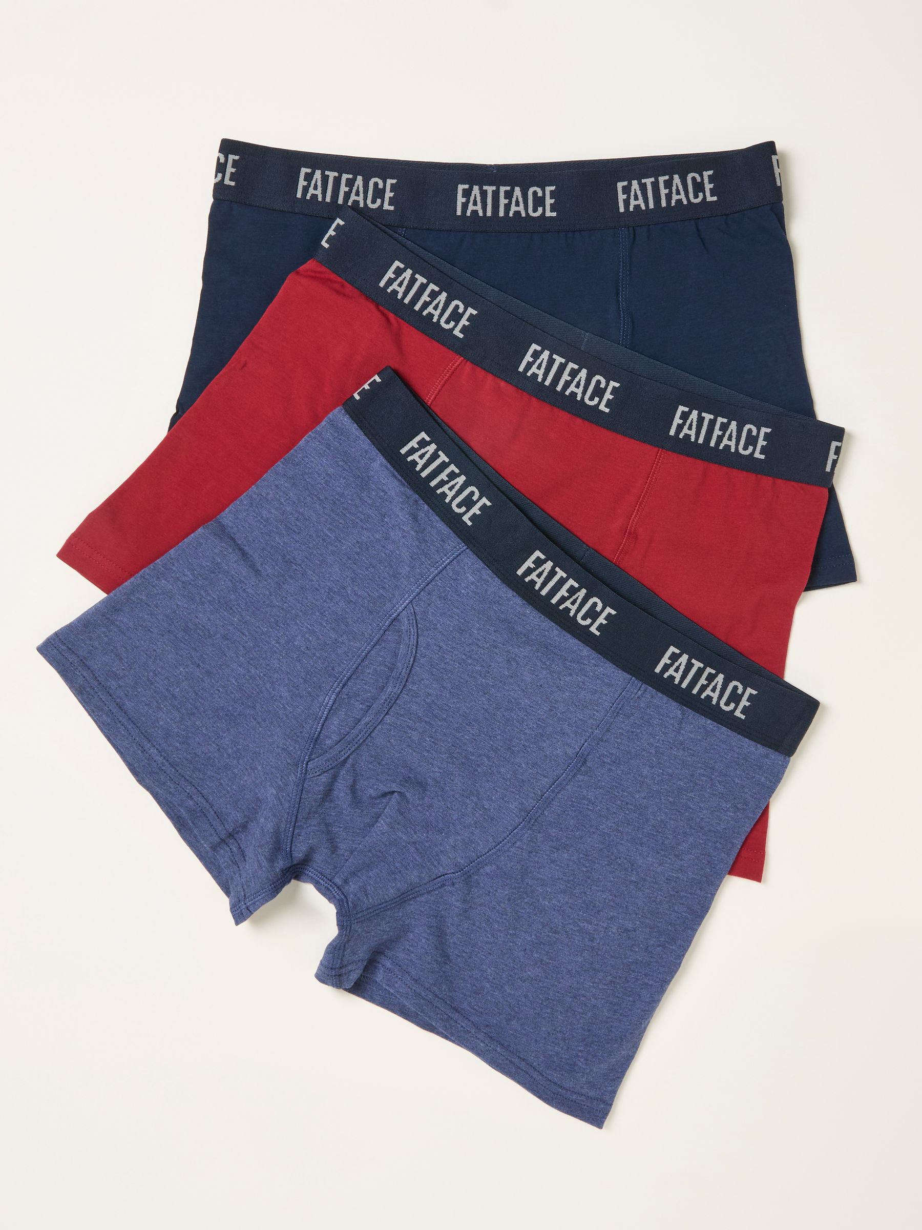 Red 3 Pairs of Plain Boxers (W54014) | $57