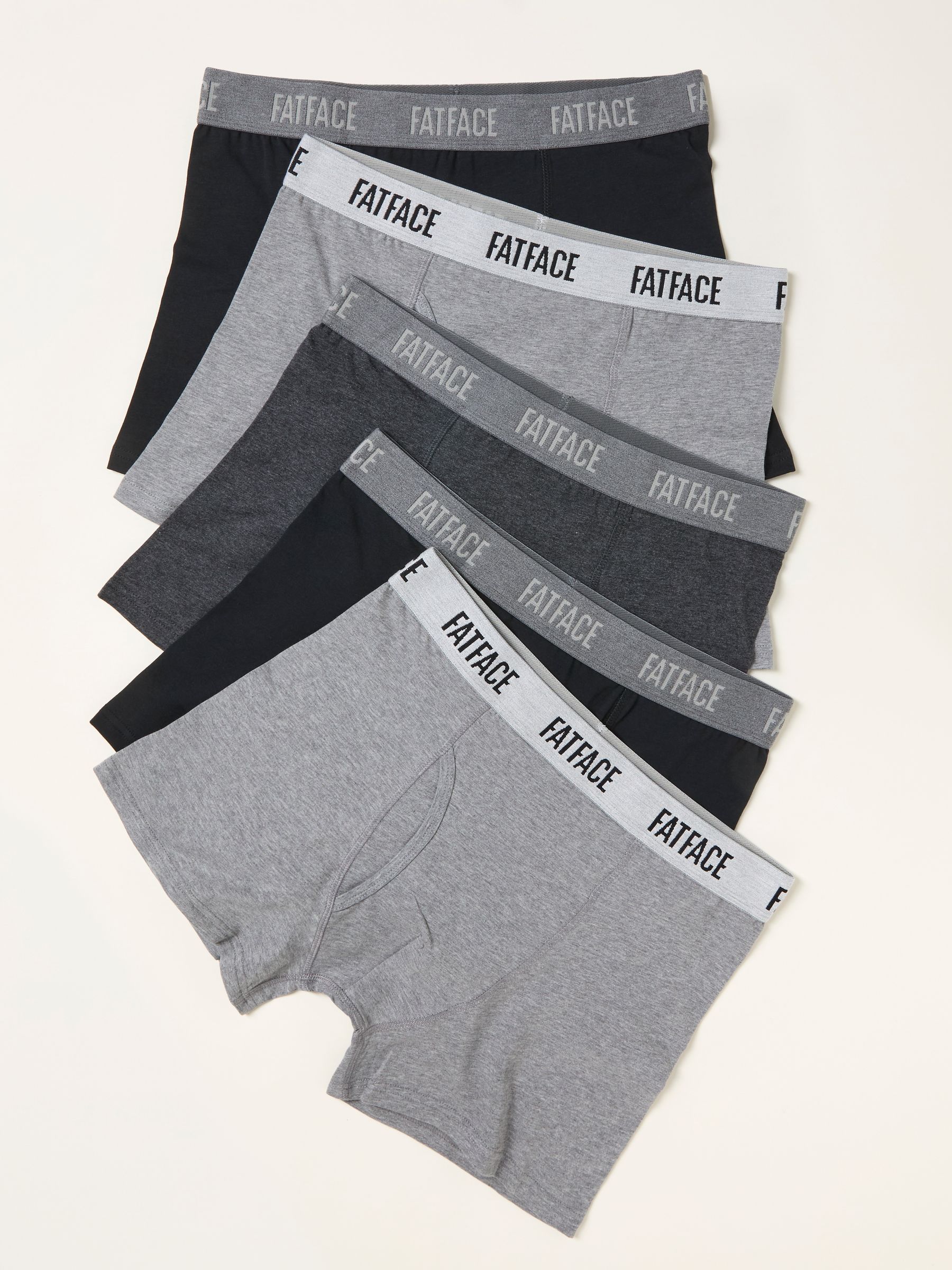 Grey 5 Pairs of Plain Boxers (W54016) | $76