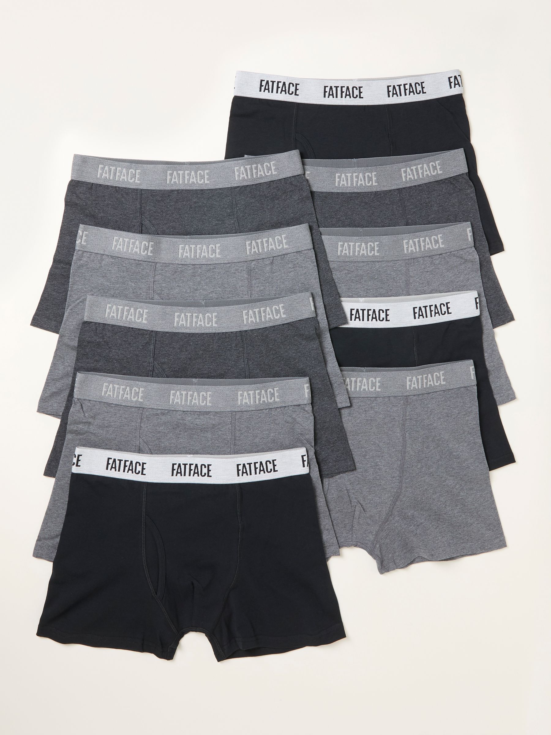 Black 10 Pairs of Plain Boxers (W54017) | $115