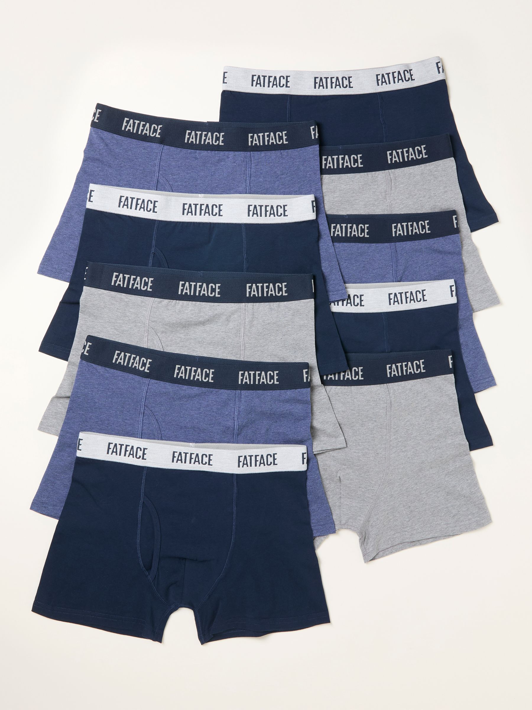 Navy 10 Pairs of Plain Boxers (W54023) | $115