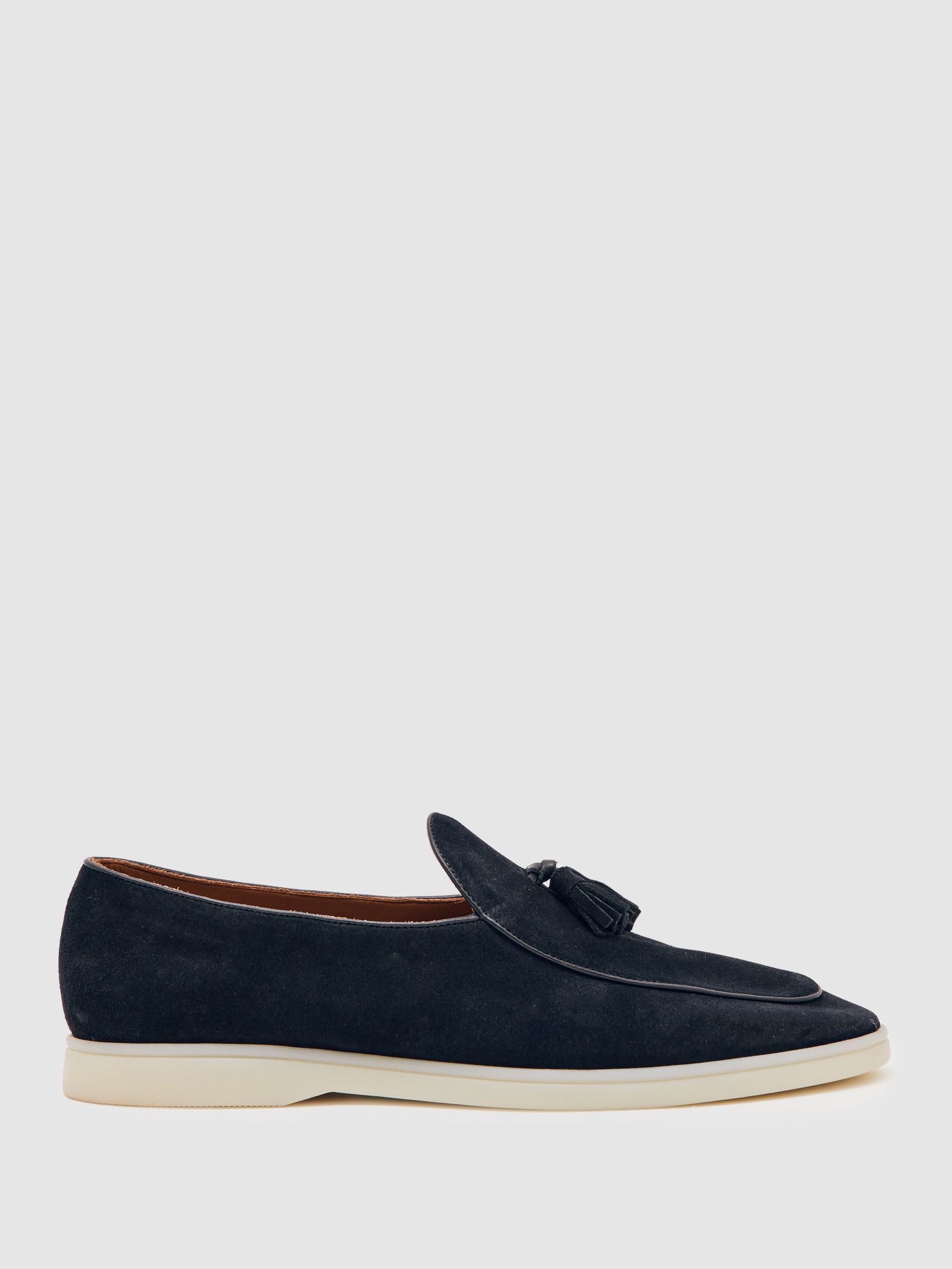 Suede Tassel Loafers in Navy (W55364) | AED1,000