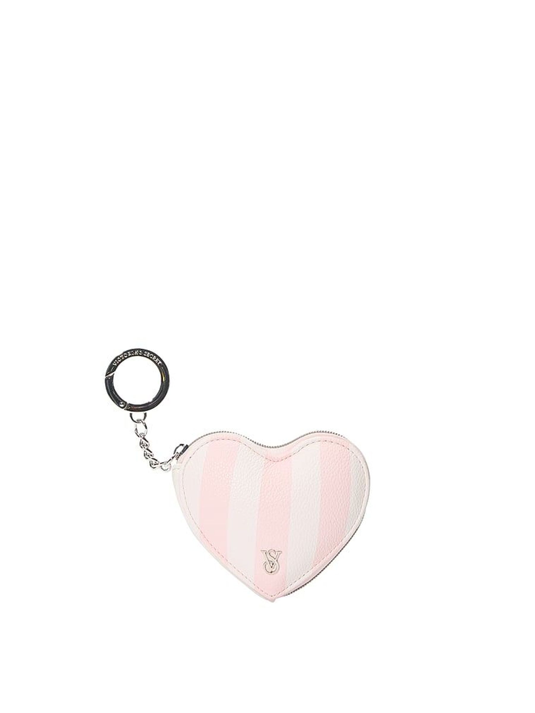 Heritage Stripe Pink Heart Pouch Keyring (W55412) | €25
