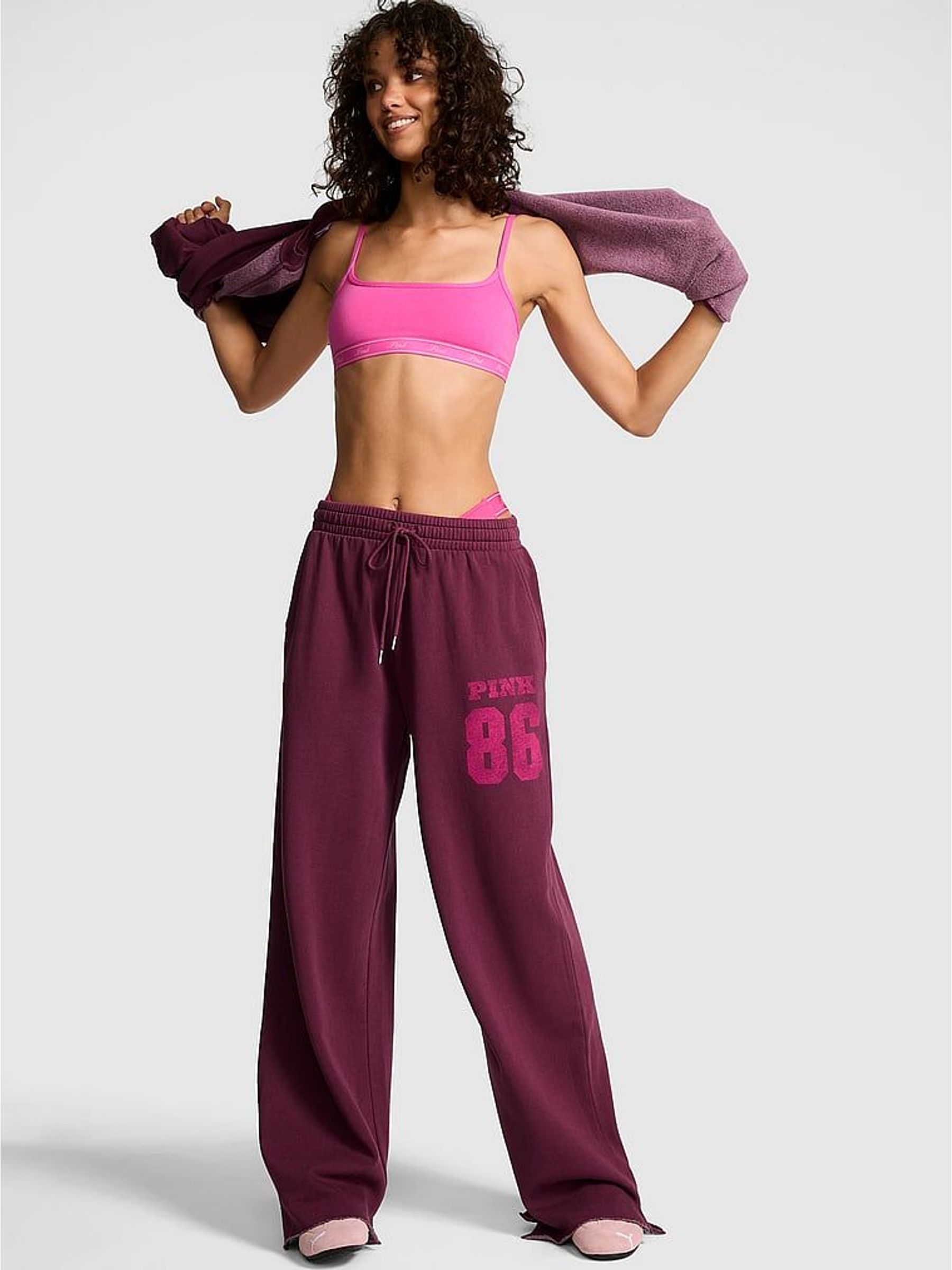 Purple Rose Fleece Joggers (W55725) | €62