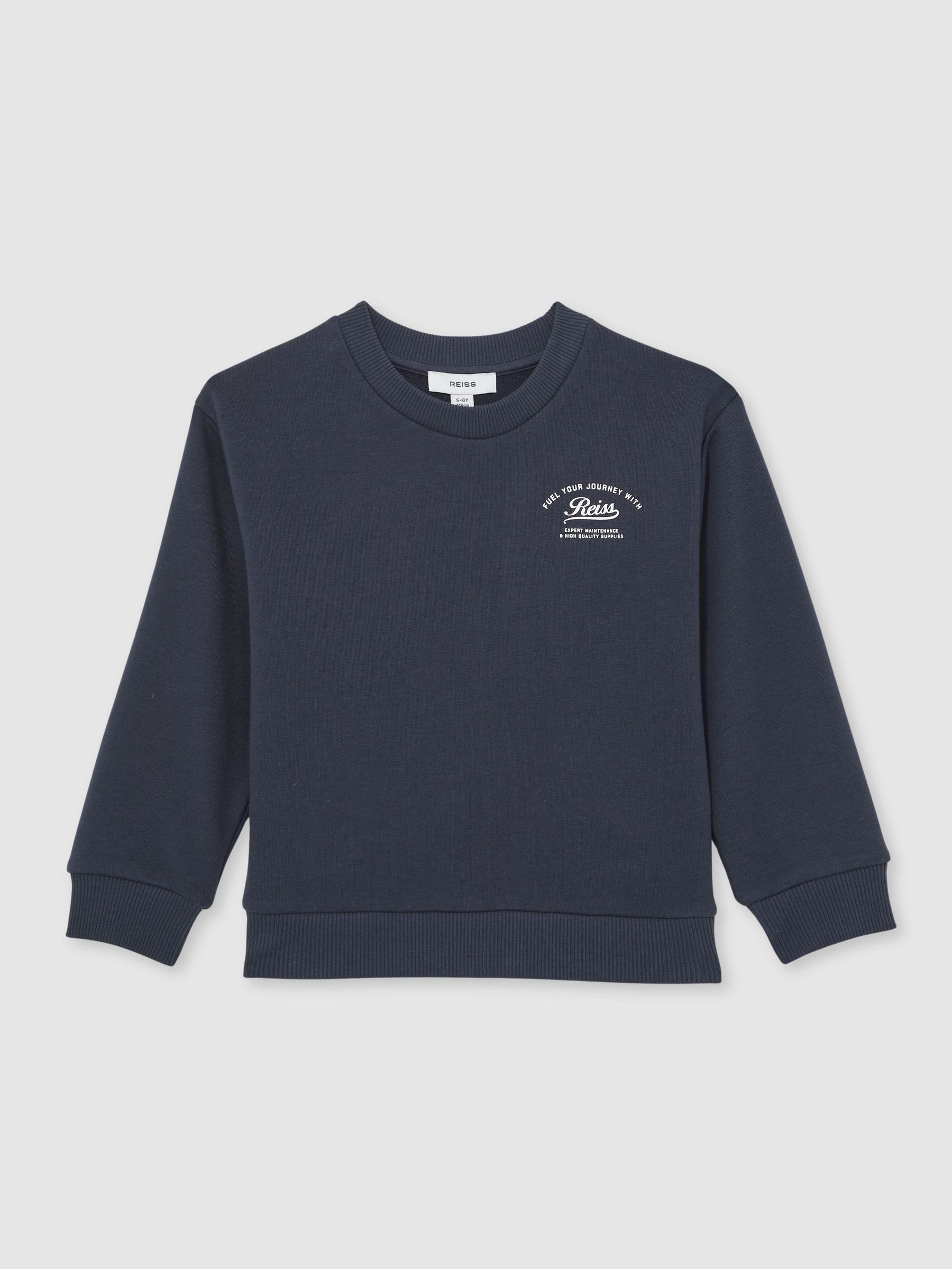 13-14 yrs Cotton Blend Motor Cars Sweatshirt in Washed Blue (W57173) | $70
