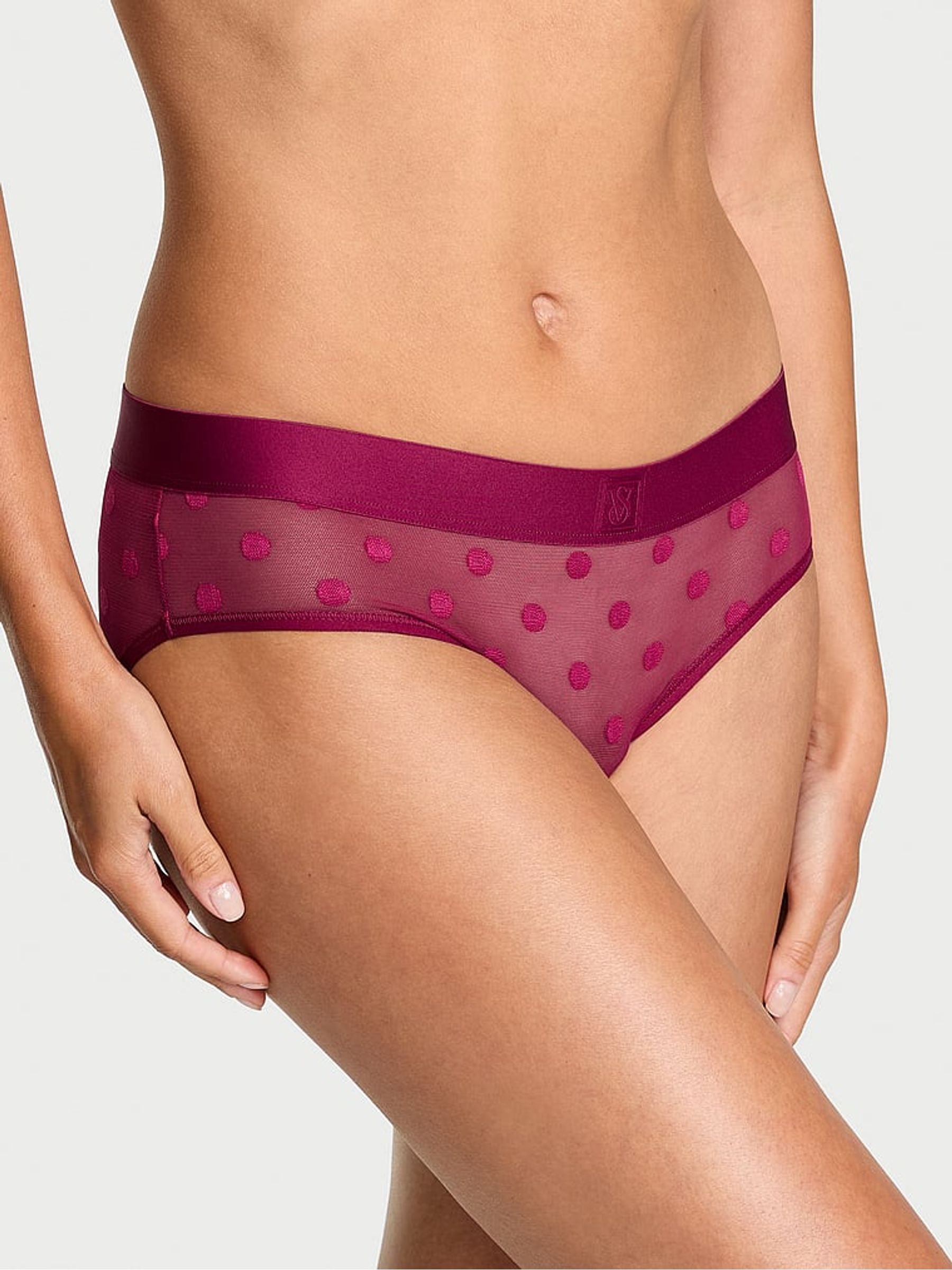Fresh Jam Purple Hipster Sheer Logo Knickers (W57877) | €11.50