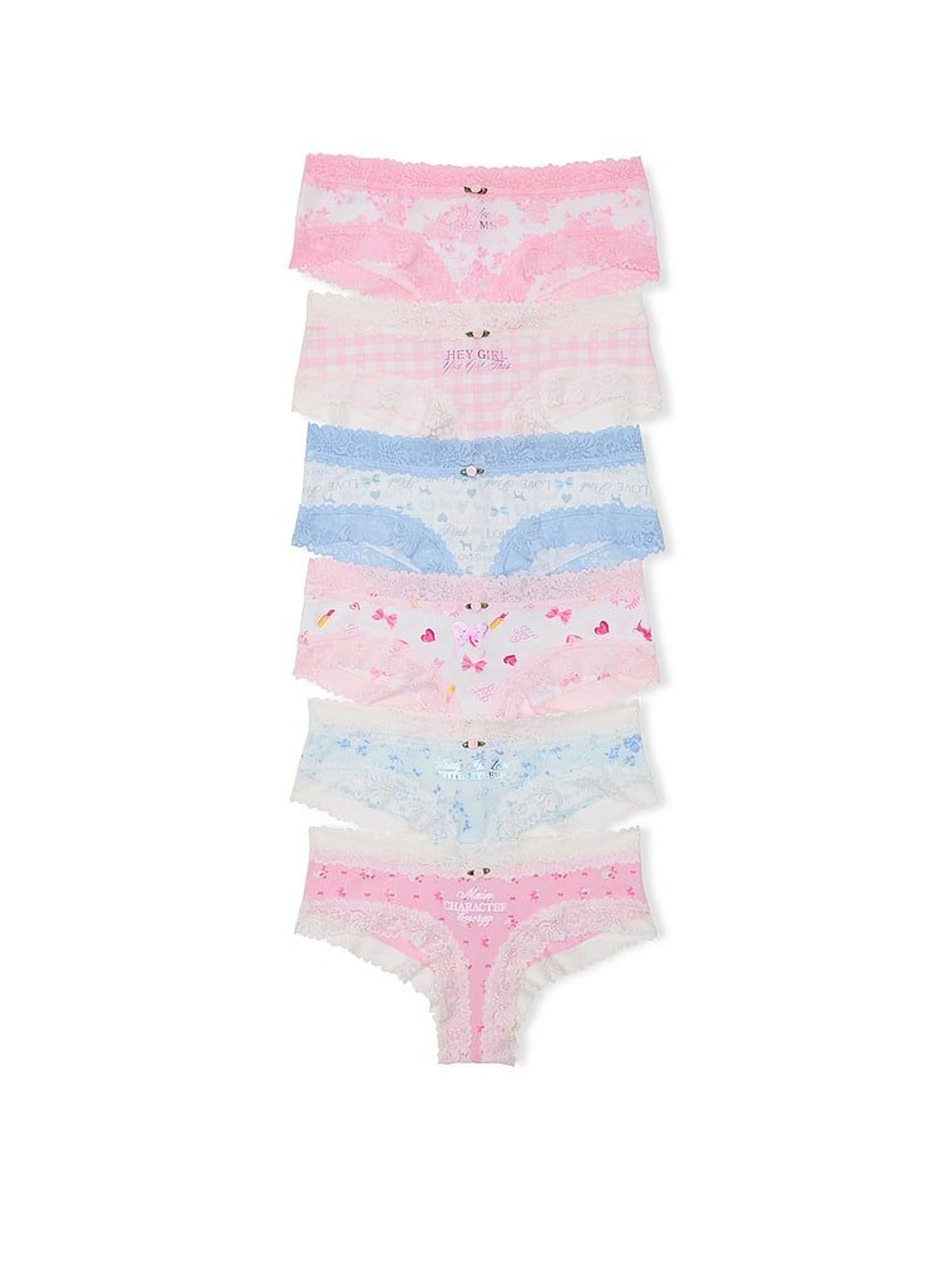 Pink Love Notes Cheeky Knickers 7 Pack (W57879) | €62