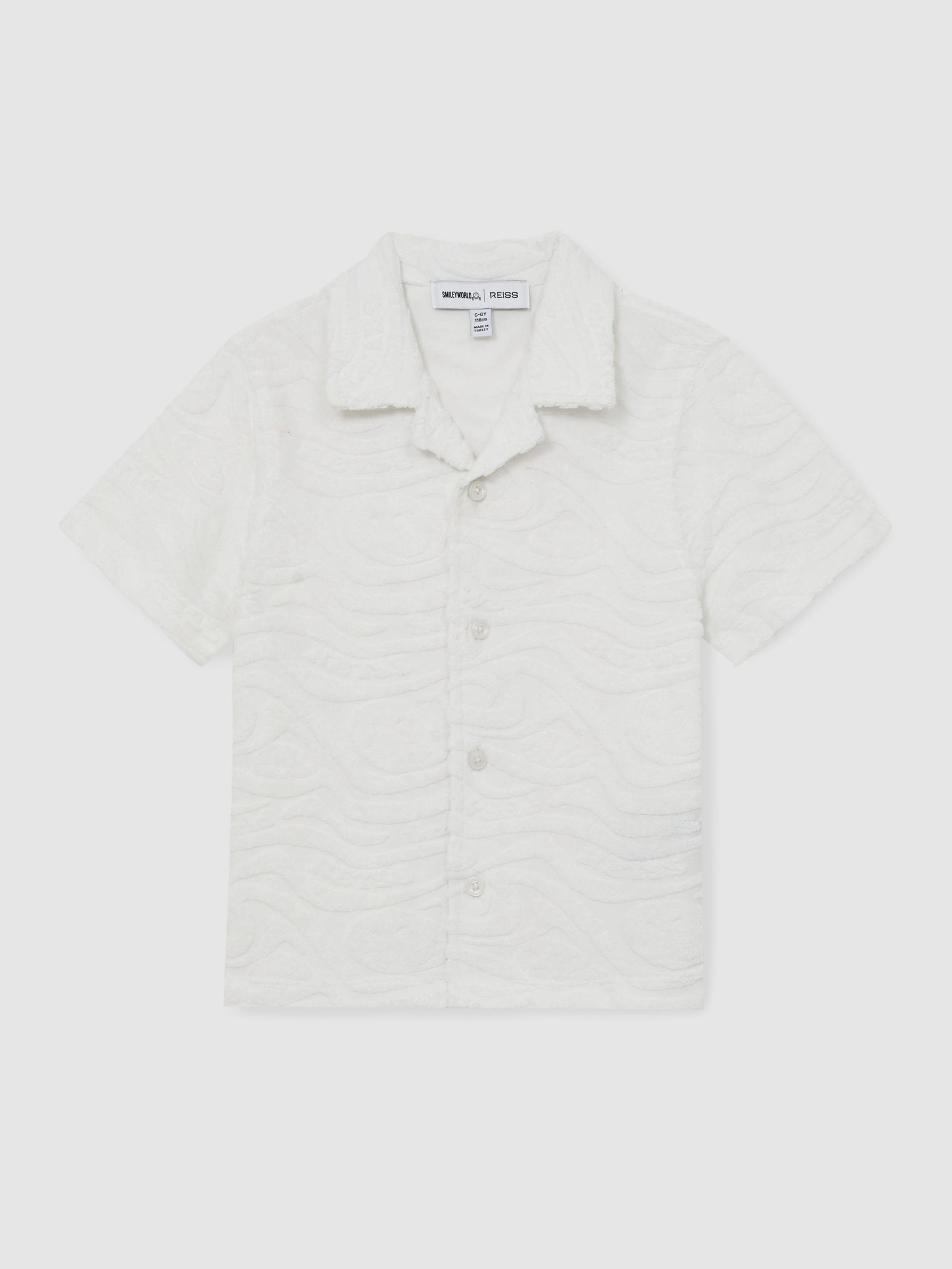 13-14 yrs SmileyWorld | Reiss Wave Texture Shirt in White (W58373) | €33