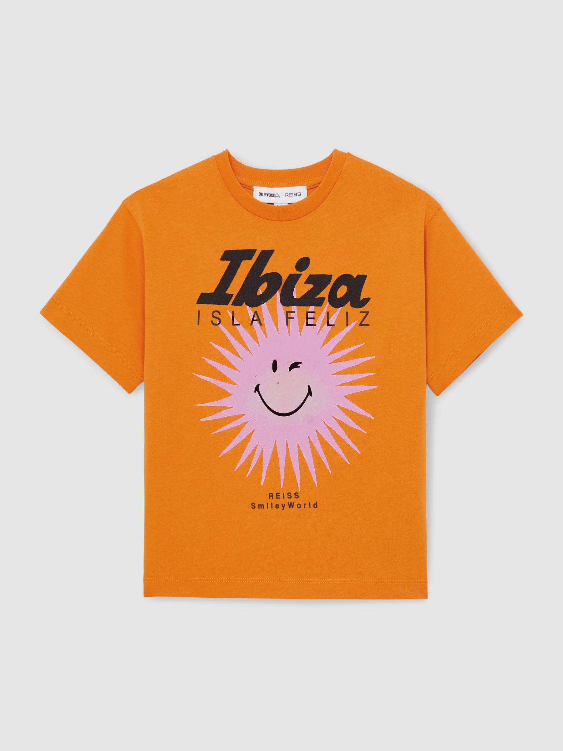 13-14 yrs SmileyWorld | Reiss Sun Motif T-Shirt in Orange (W58374) | €21