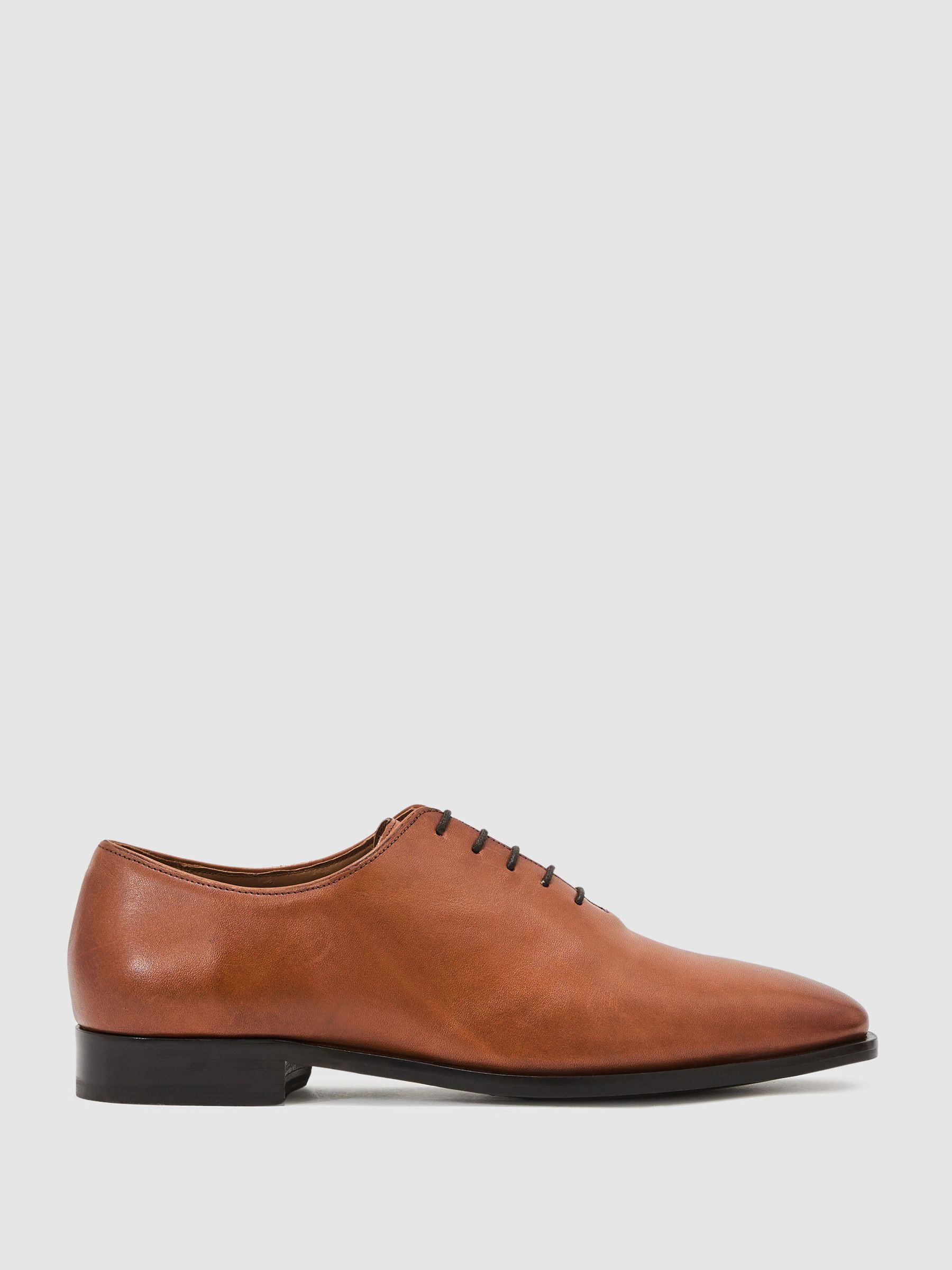 Leather Lace-Up Shoes in Light Tan (W58924) | CHF 215