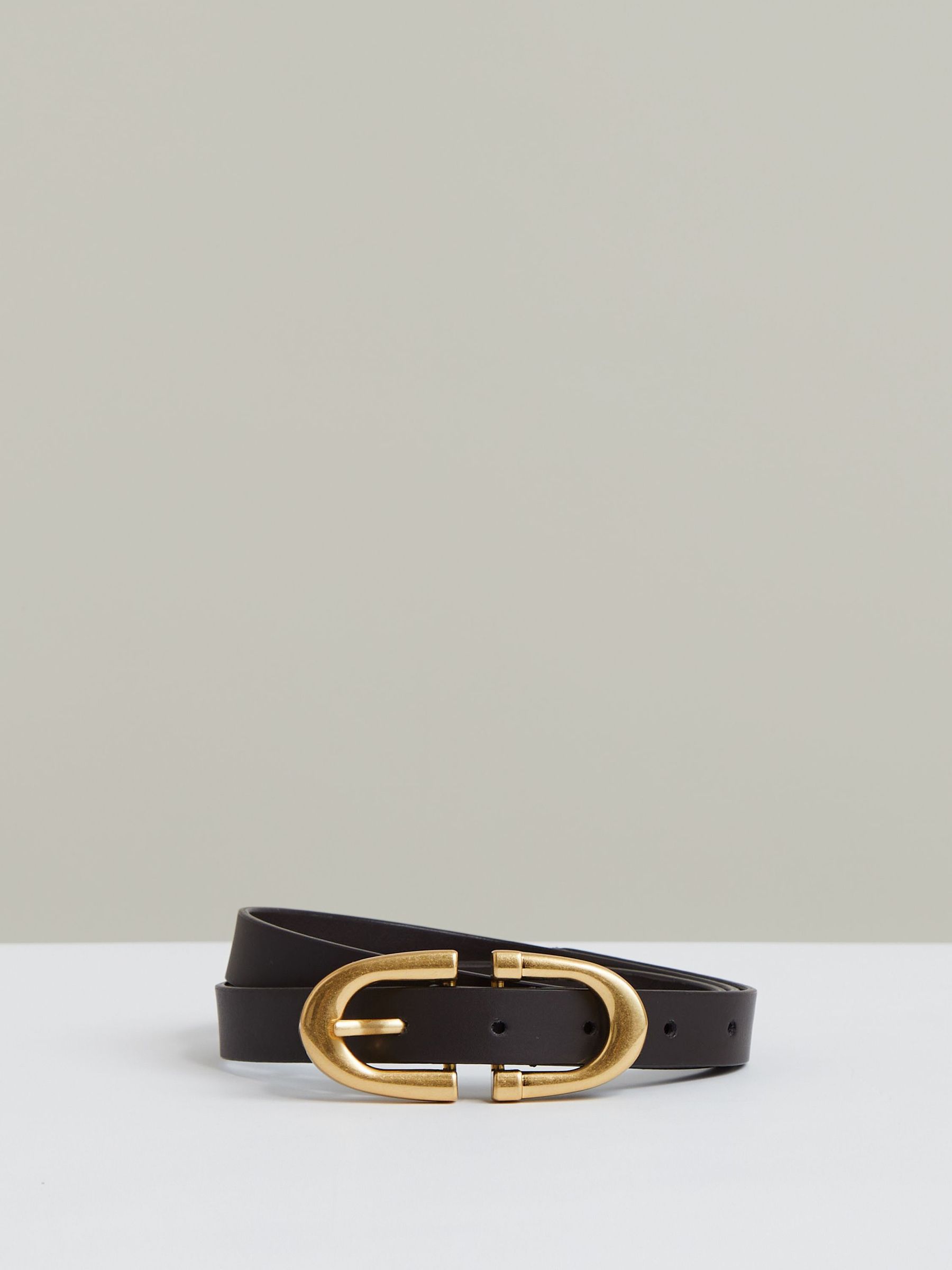 Horseshoe Belt in Chocolate (W58973) | 320 QAR