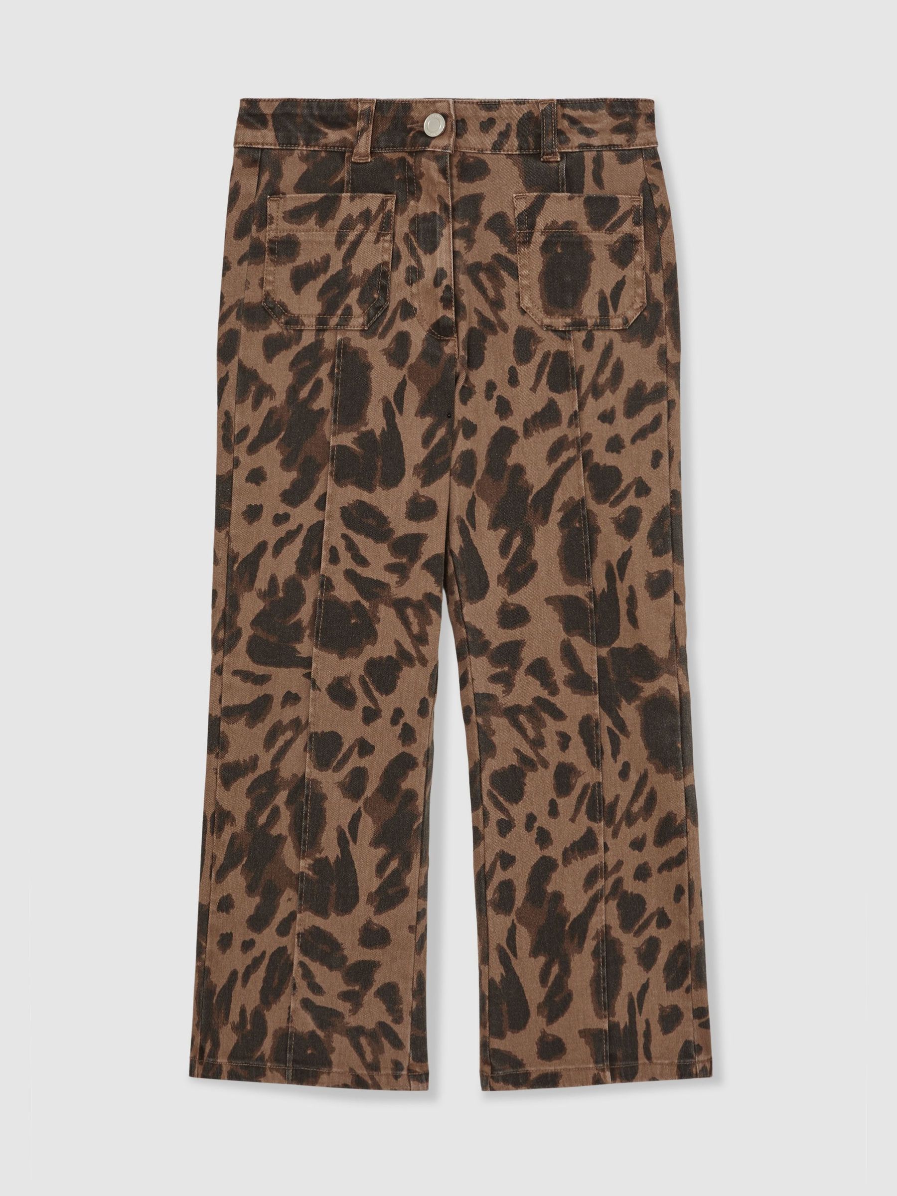 Leopard-Print Flared Jeans in Brown (W58988) | DKK595