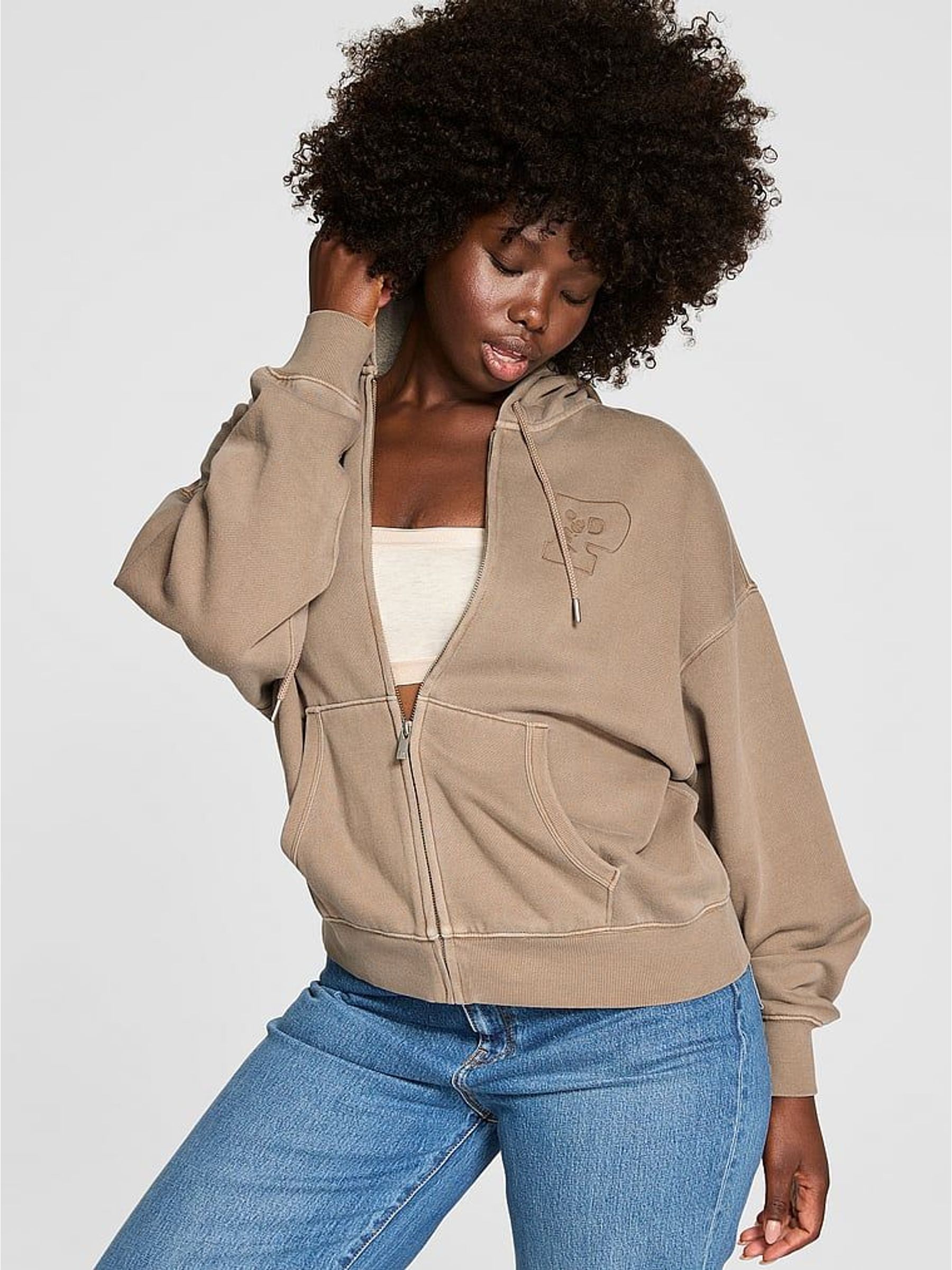 Iced Coffee Brown Fleece Hoodie (W59774) | €71