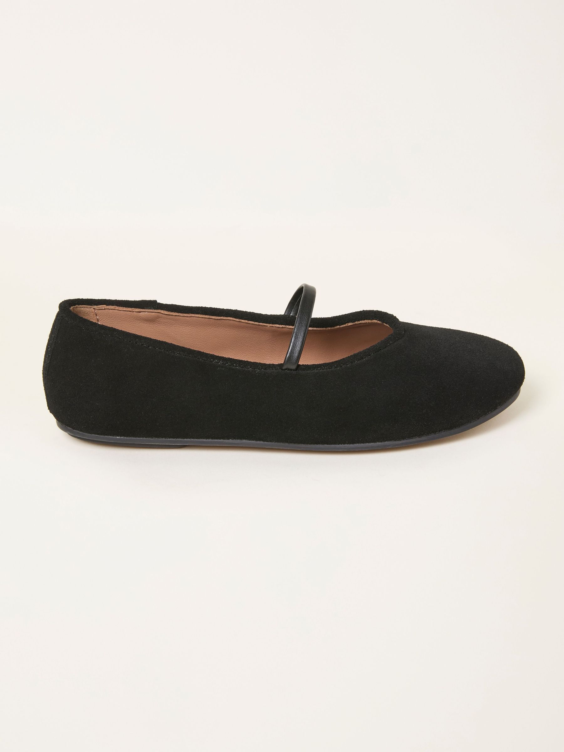 Black Suede Round Toe Ballerina Flat (W62442) | €77.50