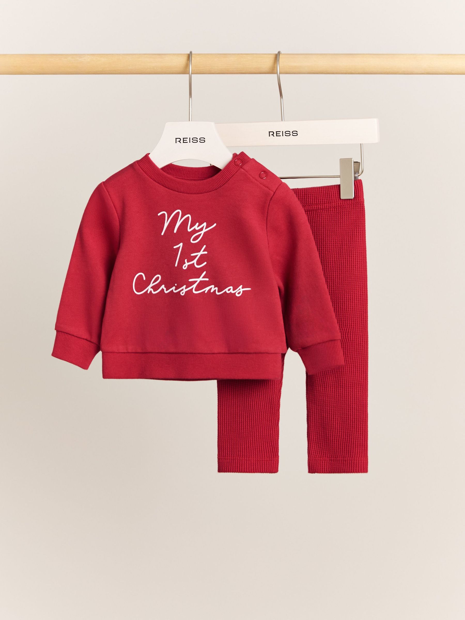 Top & Leggings Set in Red (W64741) | $80