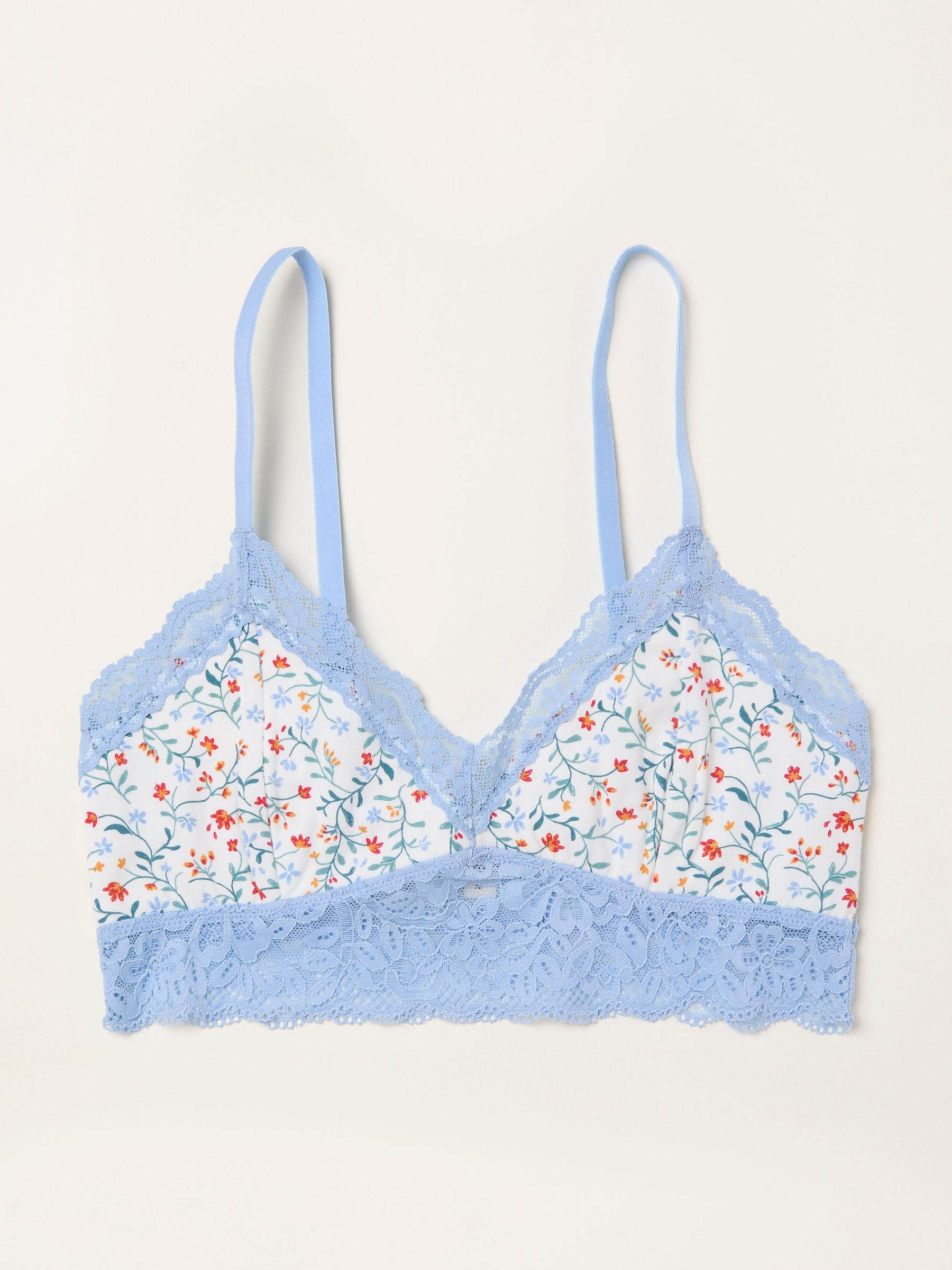 Ivory Floral Bralette (W66027) | $34
