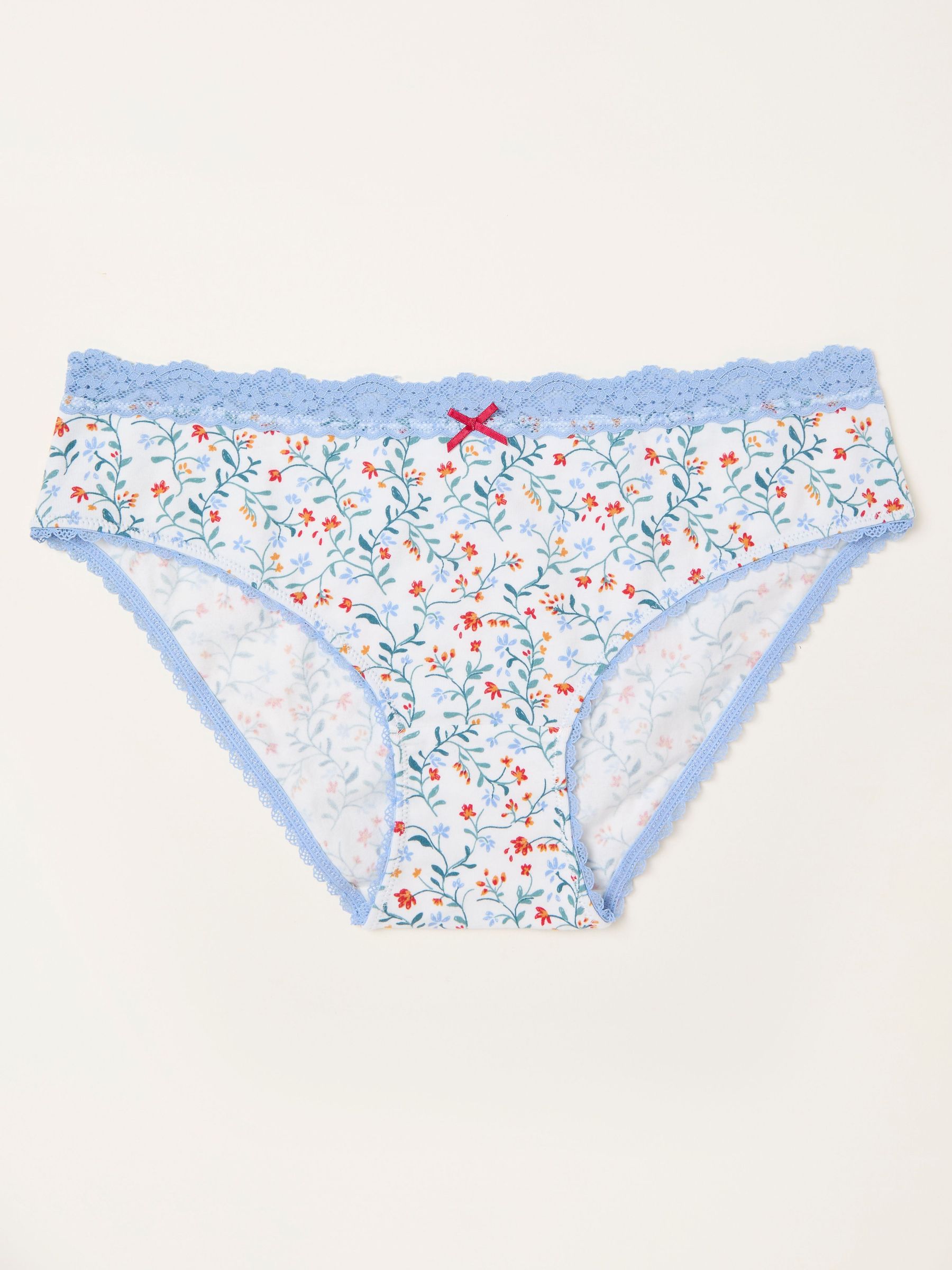 Ivory Floral Classic Knickers (W66032) | $17