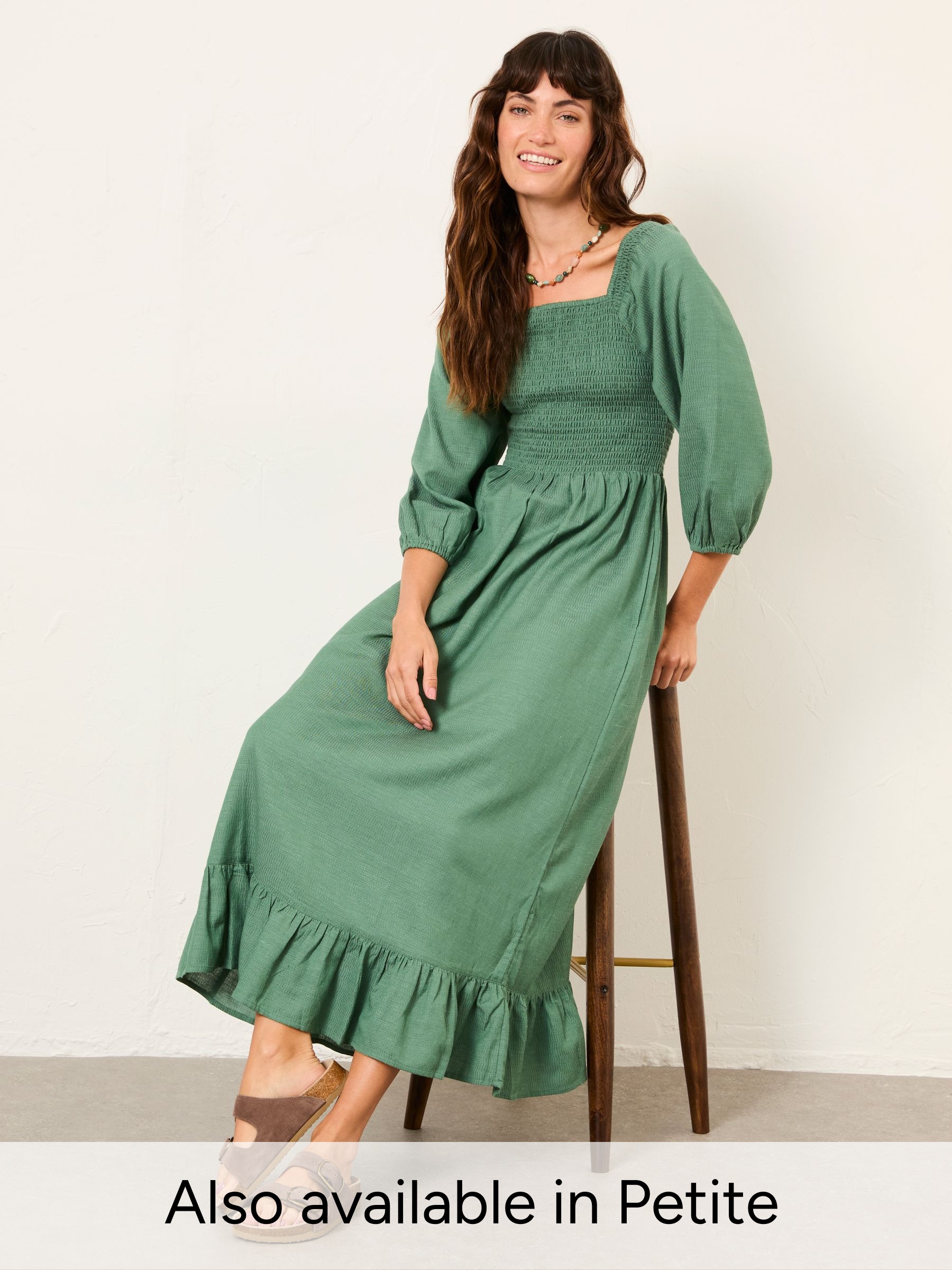Adele Green Regular Midi Dress (W66074) | €91