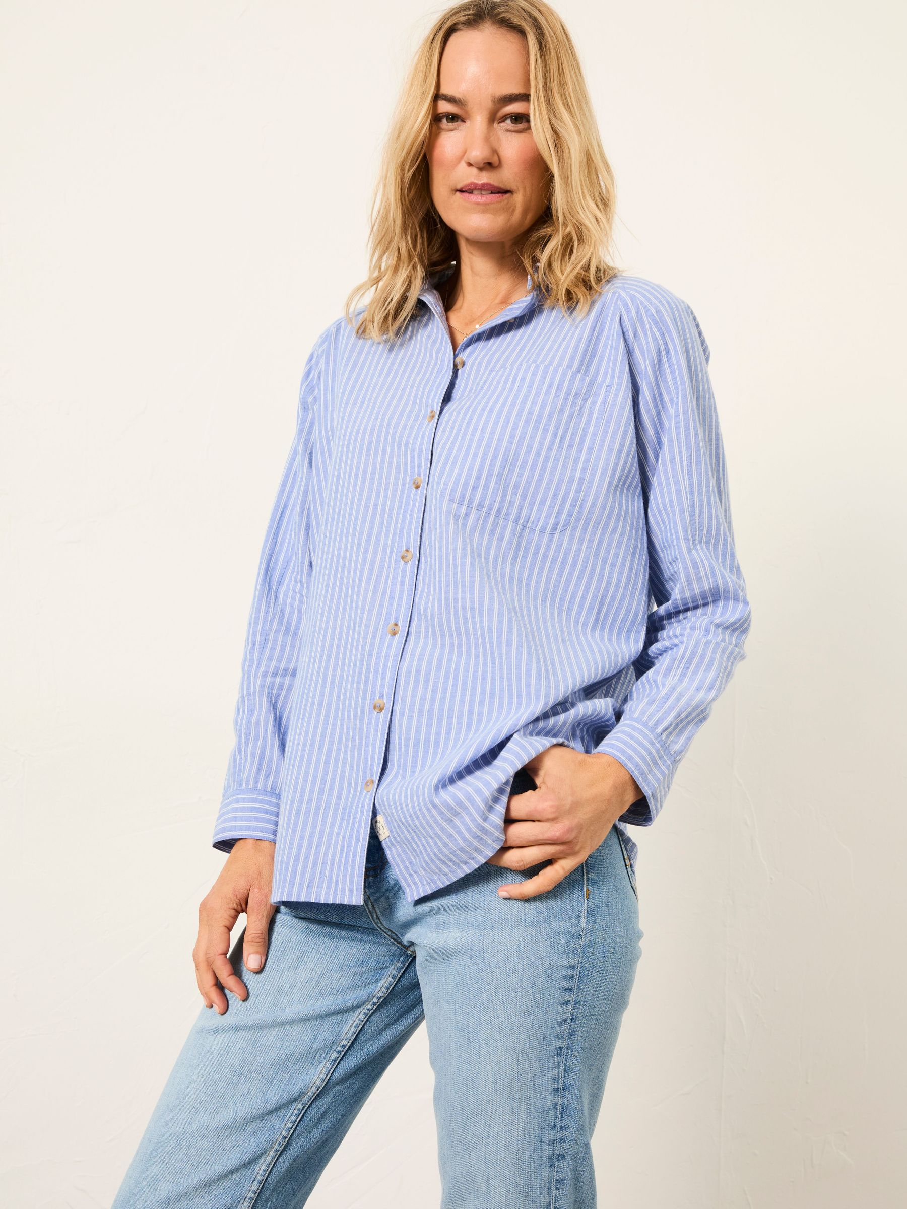 Bessie Blue Regular Stripe Shirt (W66095) | €65