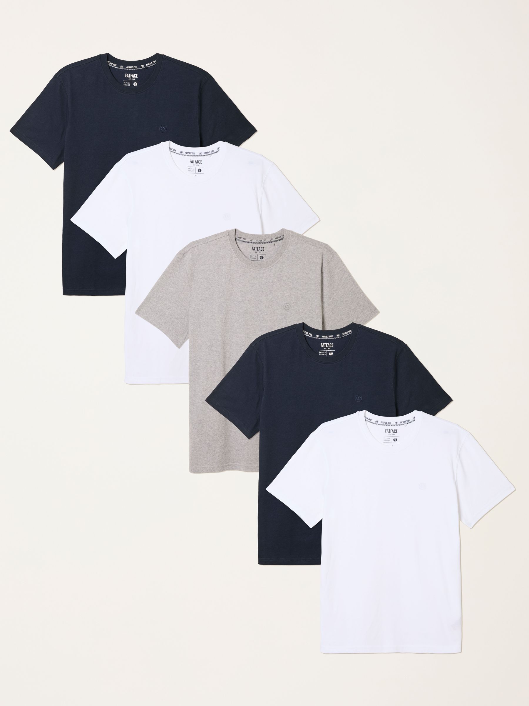 White Short Sleeve Tshirt 5 Pack (W66264) | €85.50