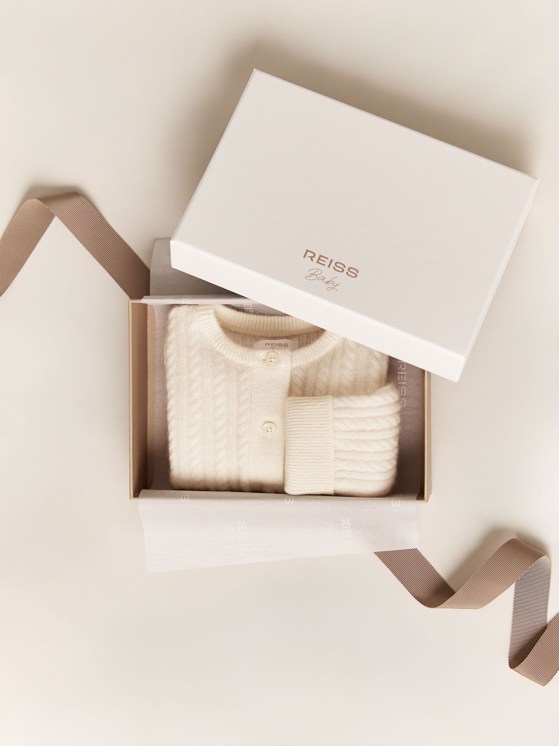 100% Cashmere Cable-Knit Cardigan in Ivory (W67027) | $120