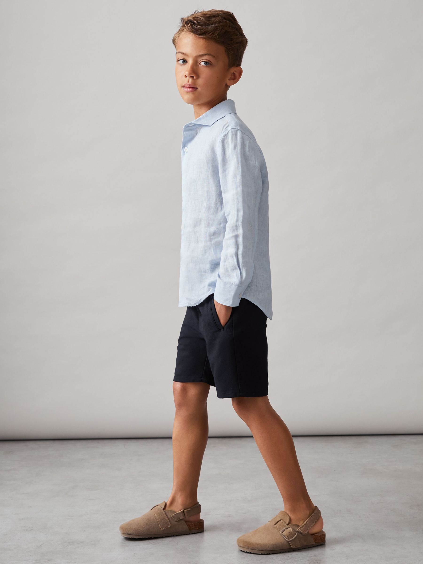 9-13 yrs Relaxed Drawstring Shorts in Navy (W69559) | €50