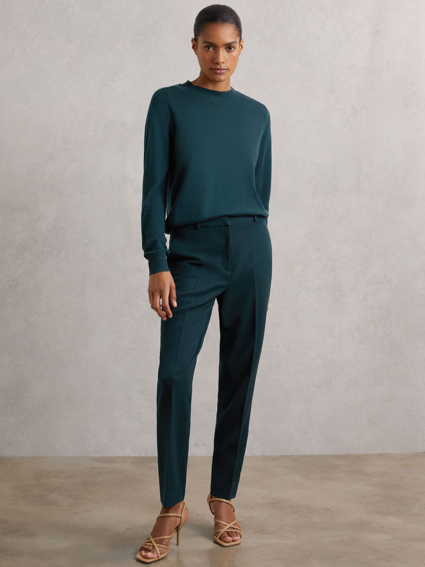 Slim Fit Suit Trousers in Teal (W71090) | CA$190