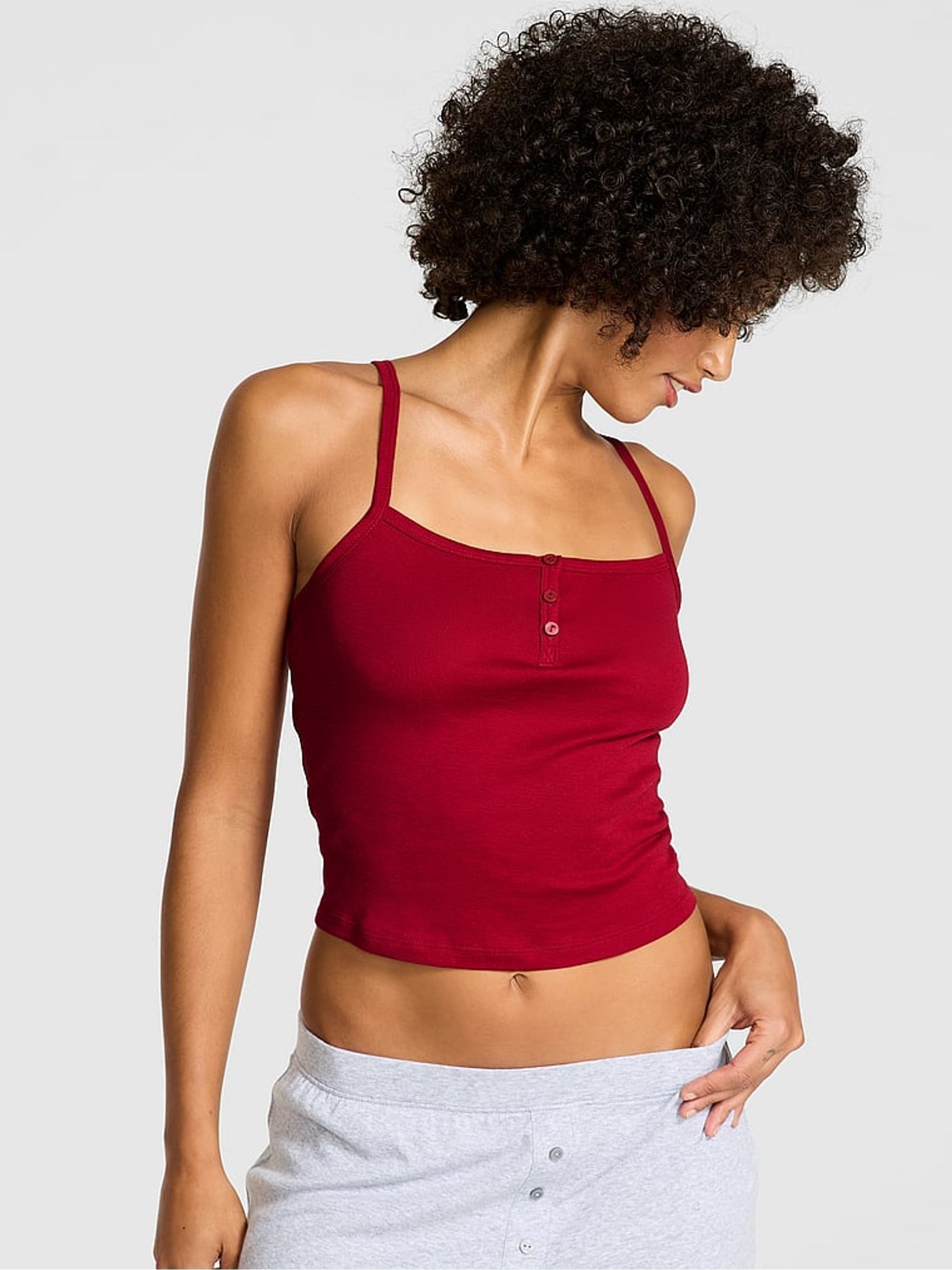 Red Lacquer Pyjama Cami Top (W71700) | €25