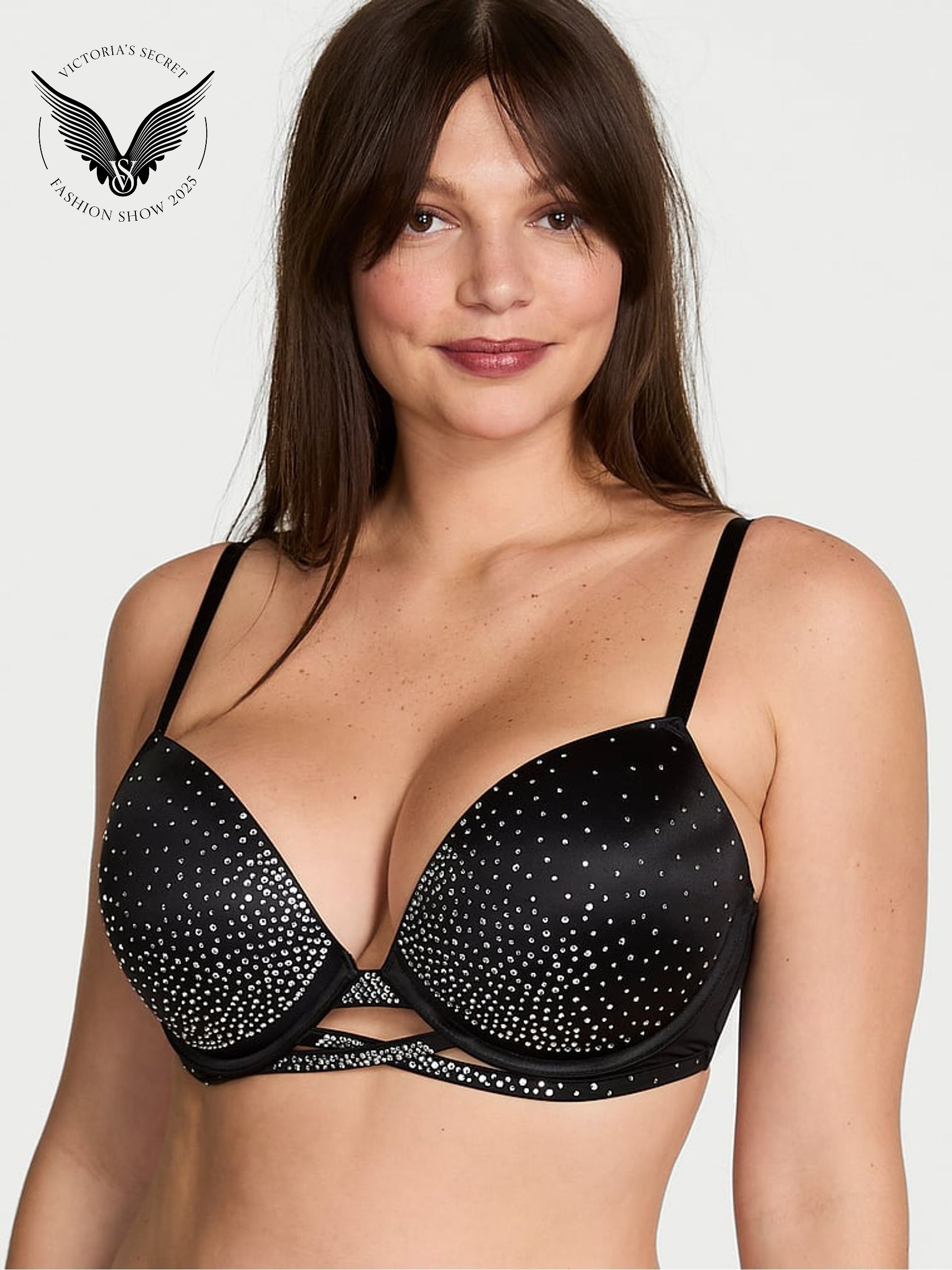 Black Push Up Sparkle Shine Bra (W71761) | €83