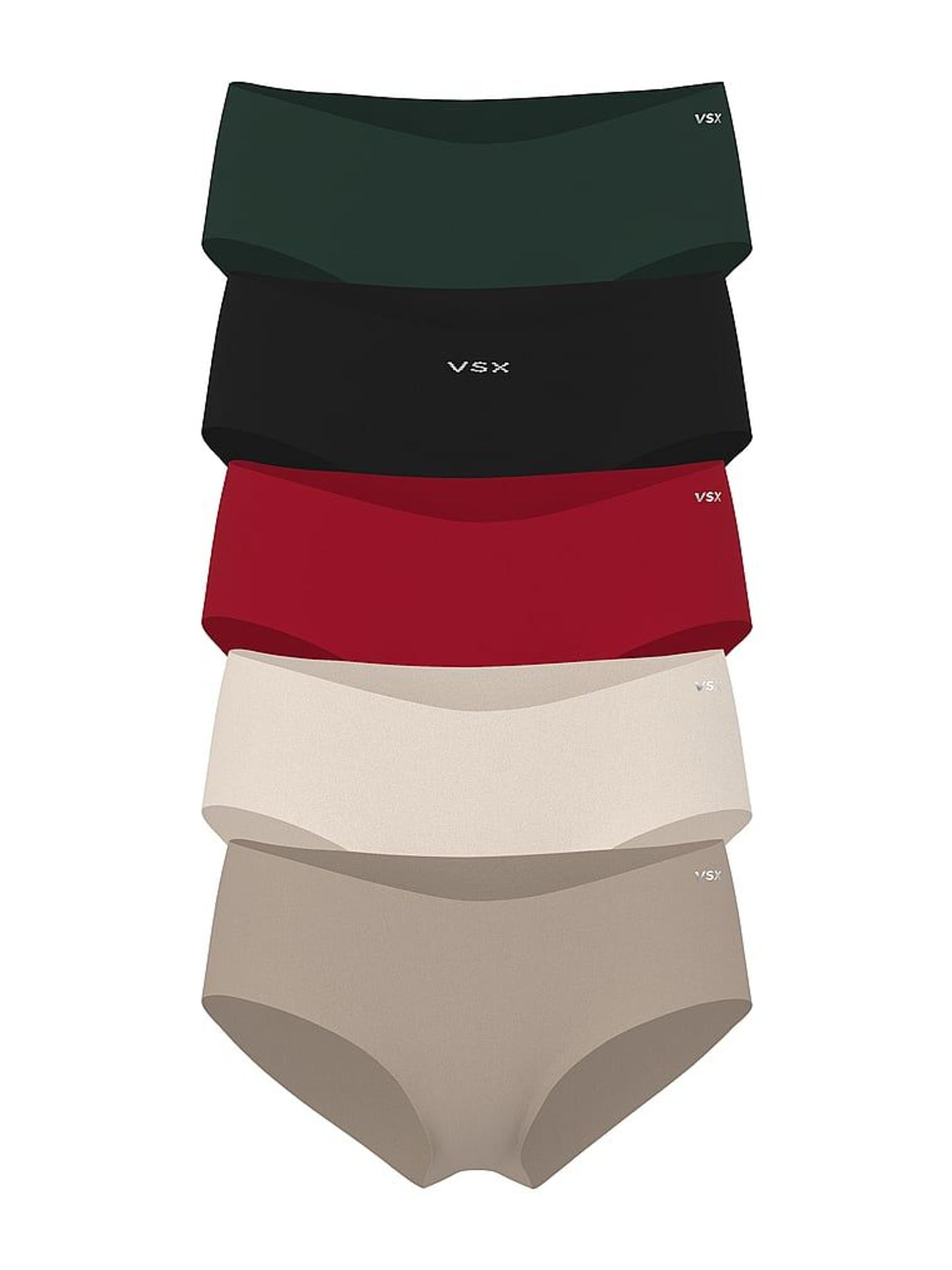 Green/Black/Red/Nude Cheeky VSX Knickers 5 Pack (W71787) | €33