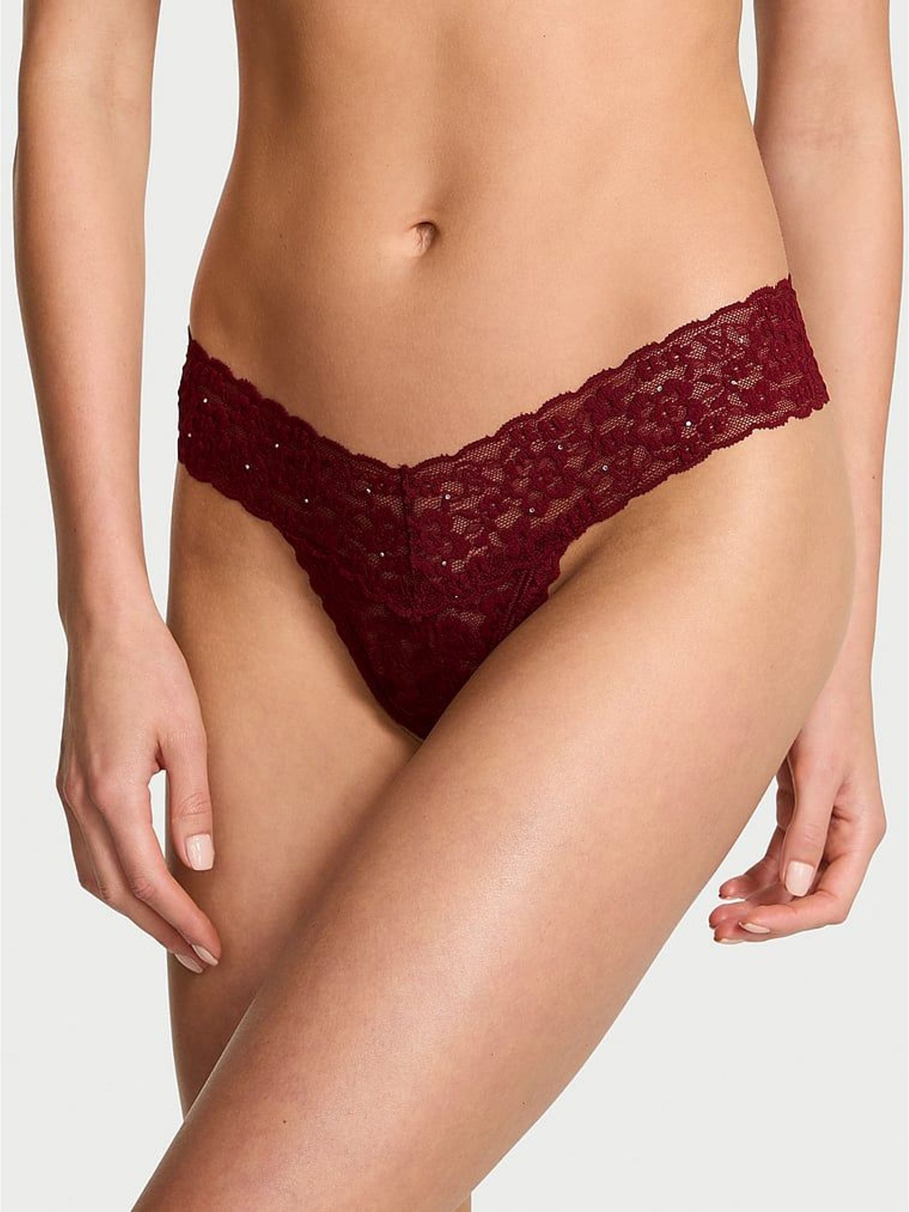 Sangria Red Thong Sparkle Knickers (W72111) | €13