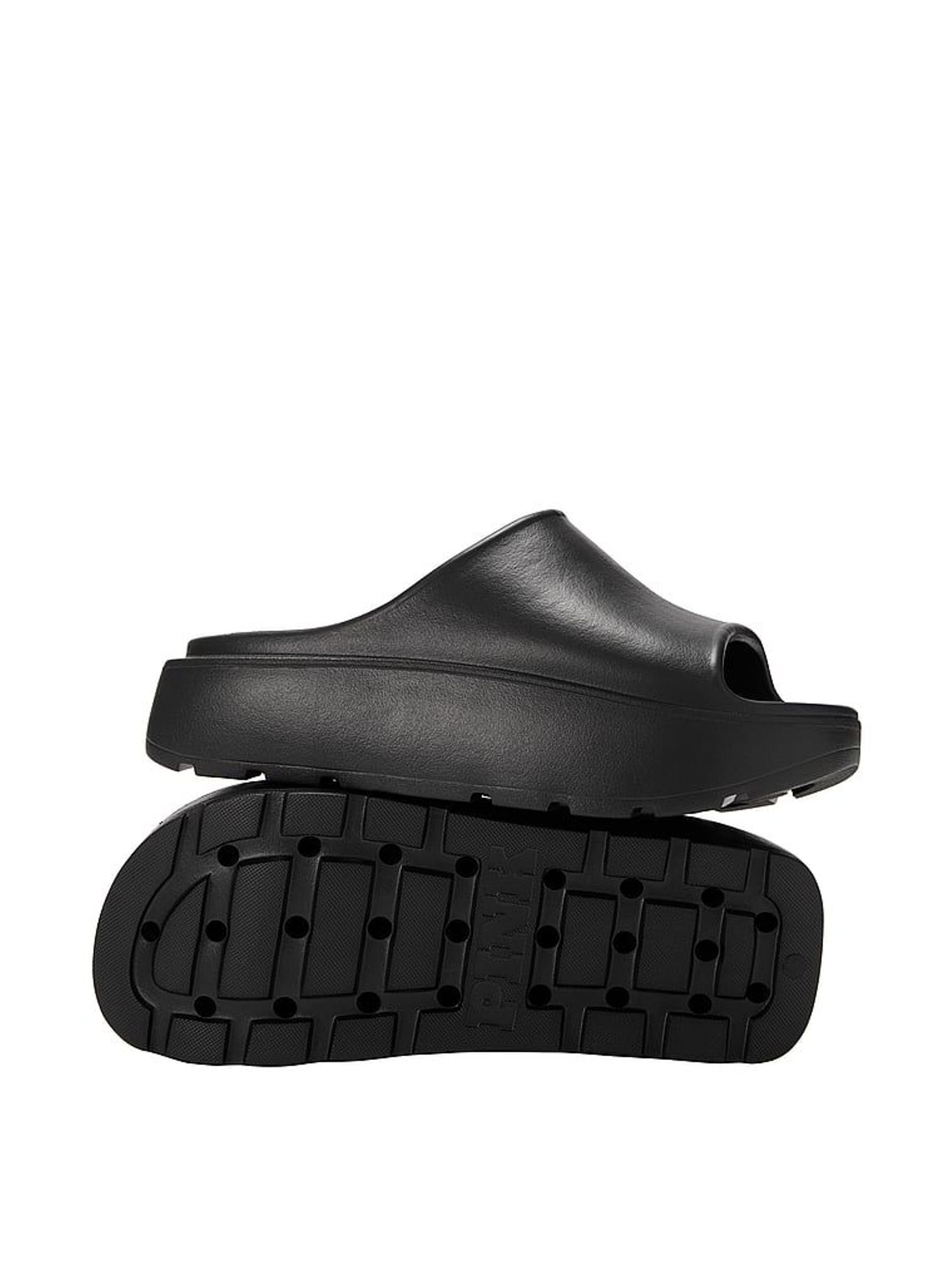 Black Platform Slide Sandals (W74708) | €32