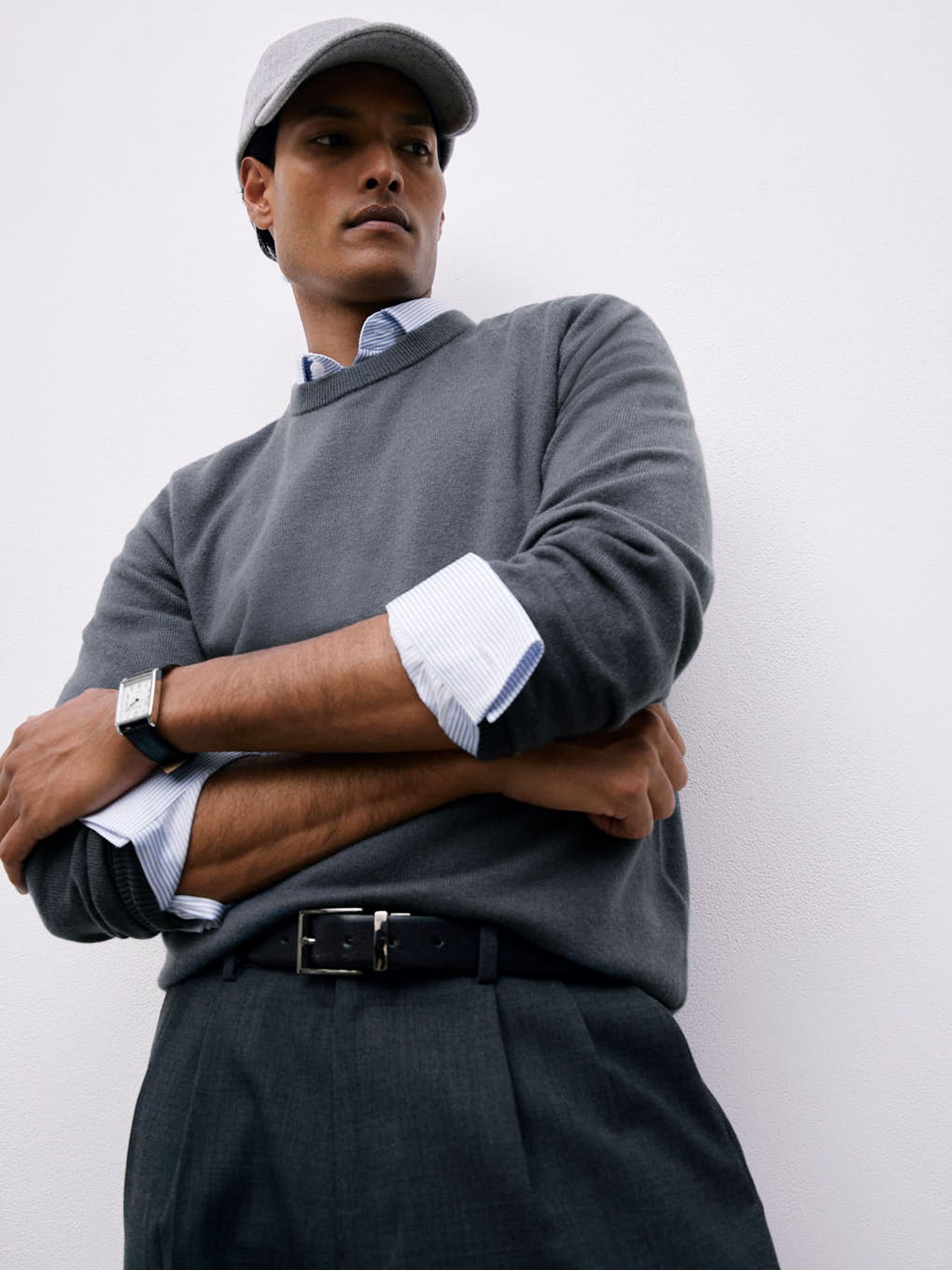 Atelier 100% Cashmere Crew-Neck Jumper in Powder Blue (W74717) | CA$310