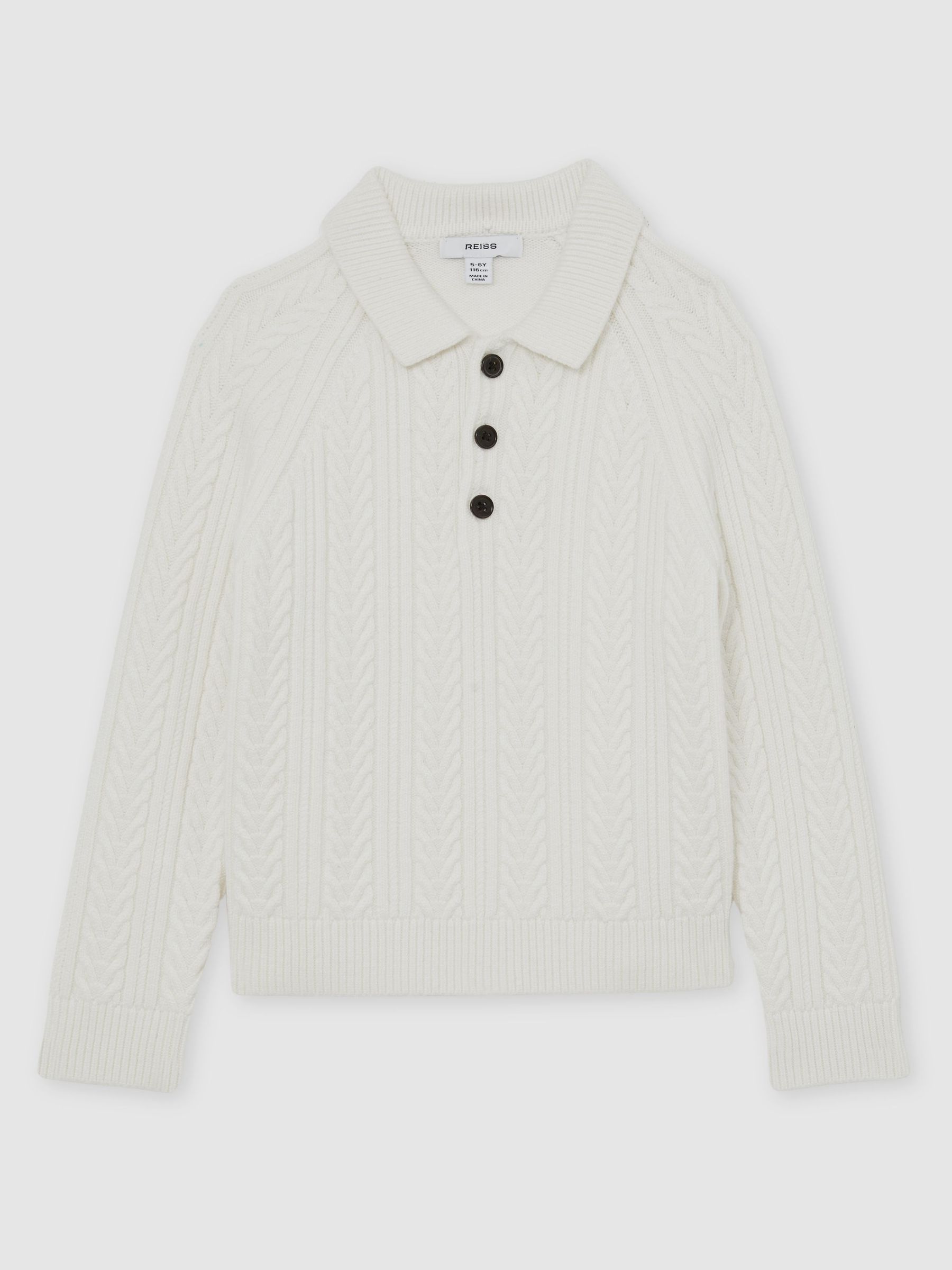 13-14 yrs Cable-Knit Jumper With Wool in Off White (W74938) | $85