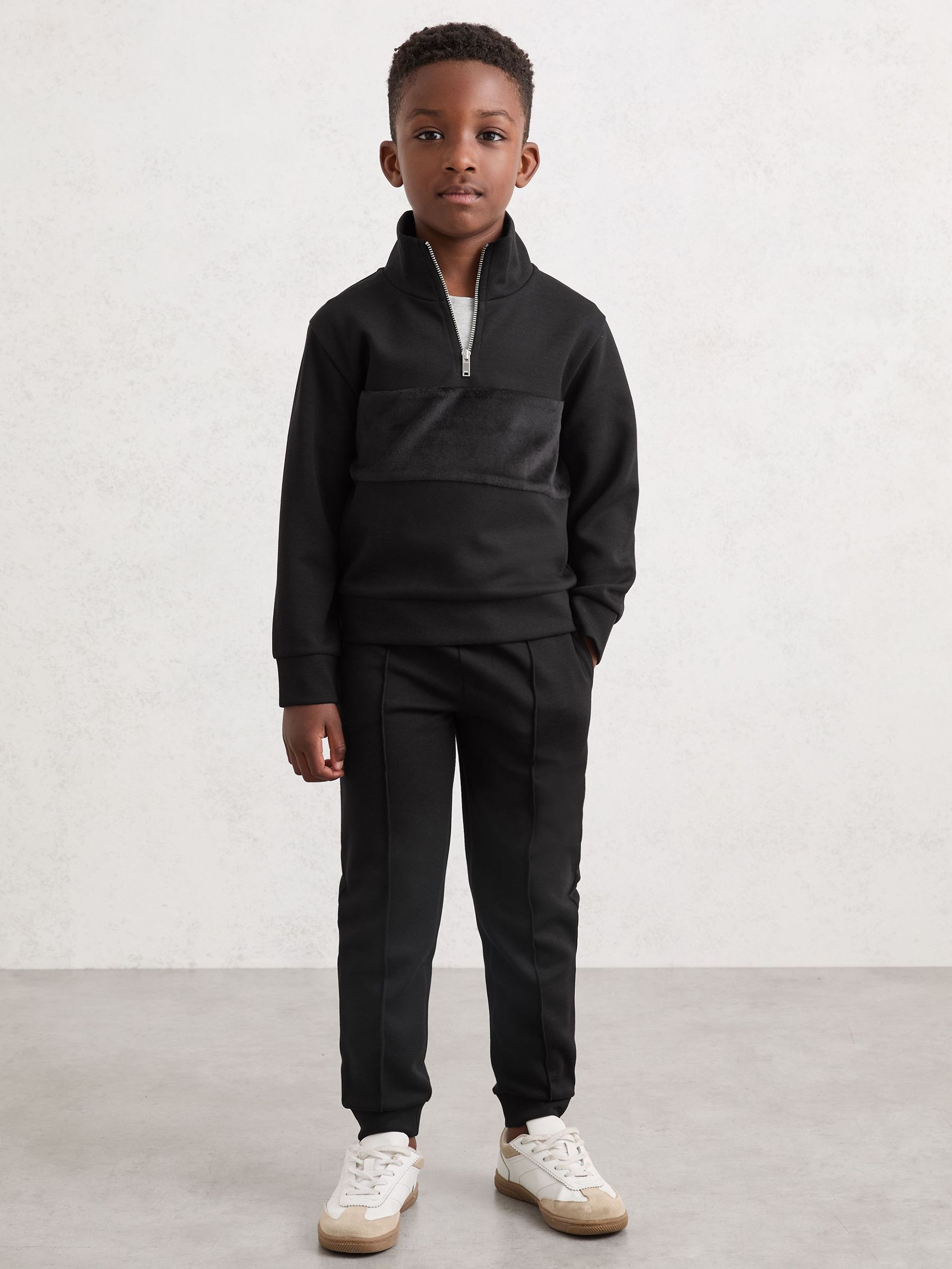 3-9 yrs Interlock Drawstring Joggers in Black (W74949) | CA$60
