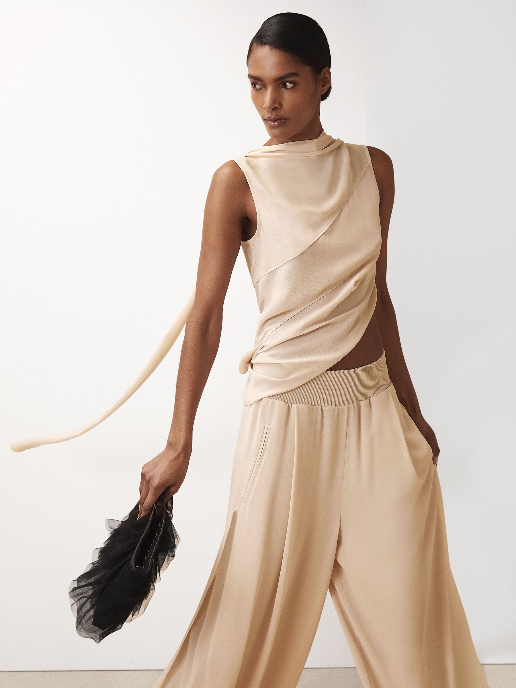 Reiss | Royal Ballet Panel Shell Top in Pale Pink (W75075) | $190