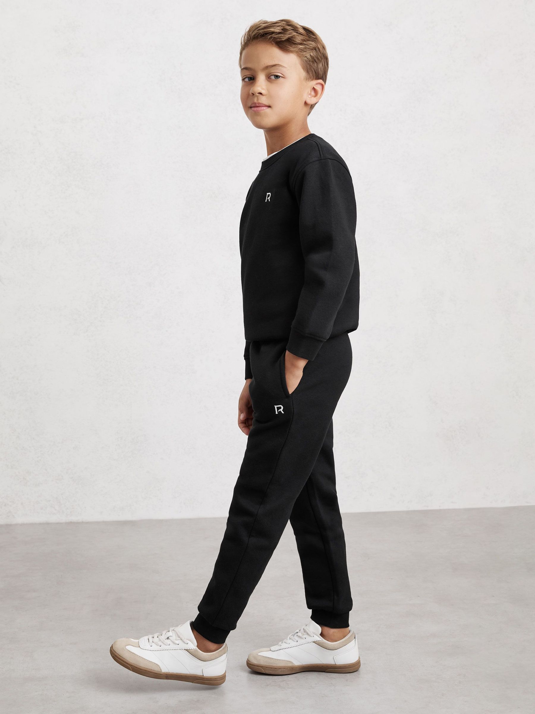Top & Joggers Set in Black (W75085) | CA$60