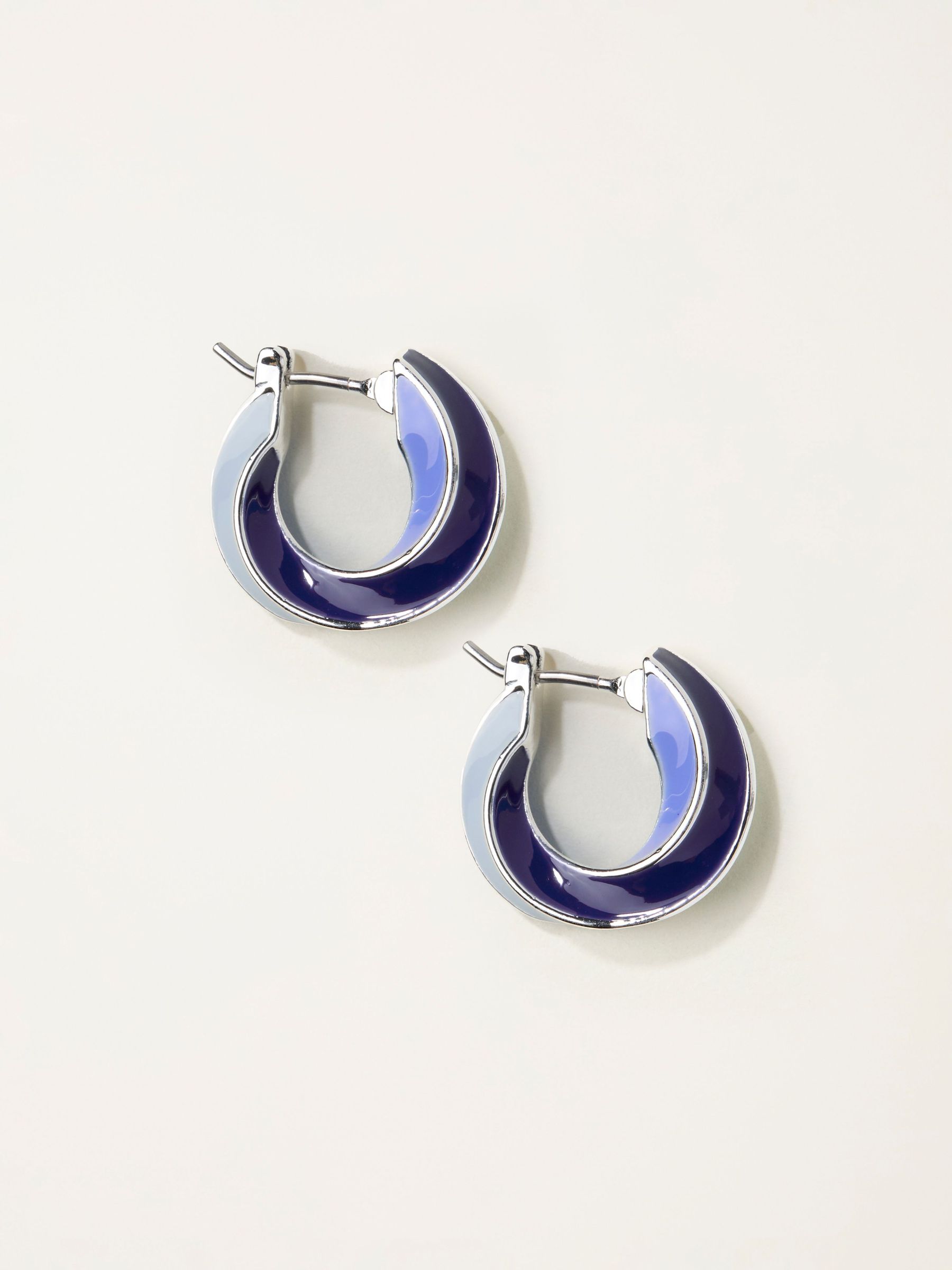 Blue Enamel Twist Hoop Earrings (W75123) | €16.50
