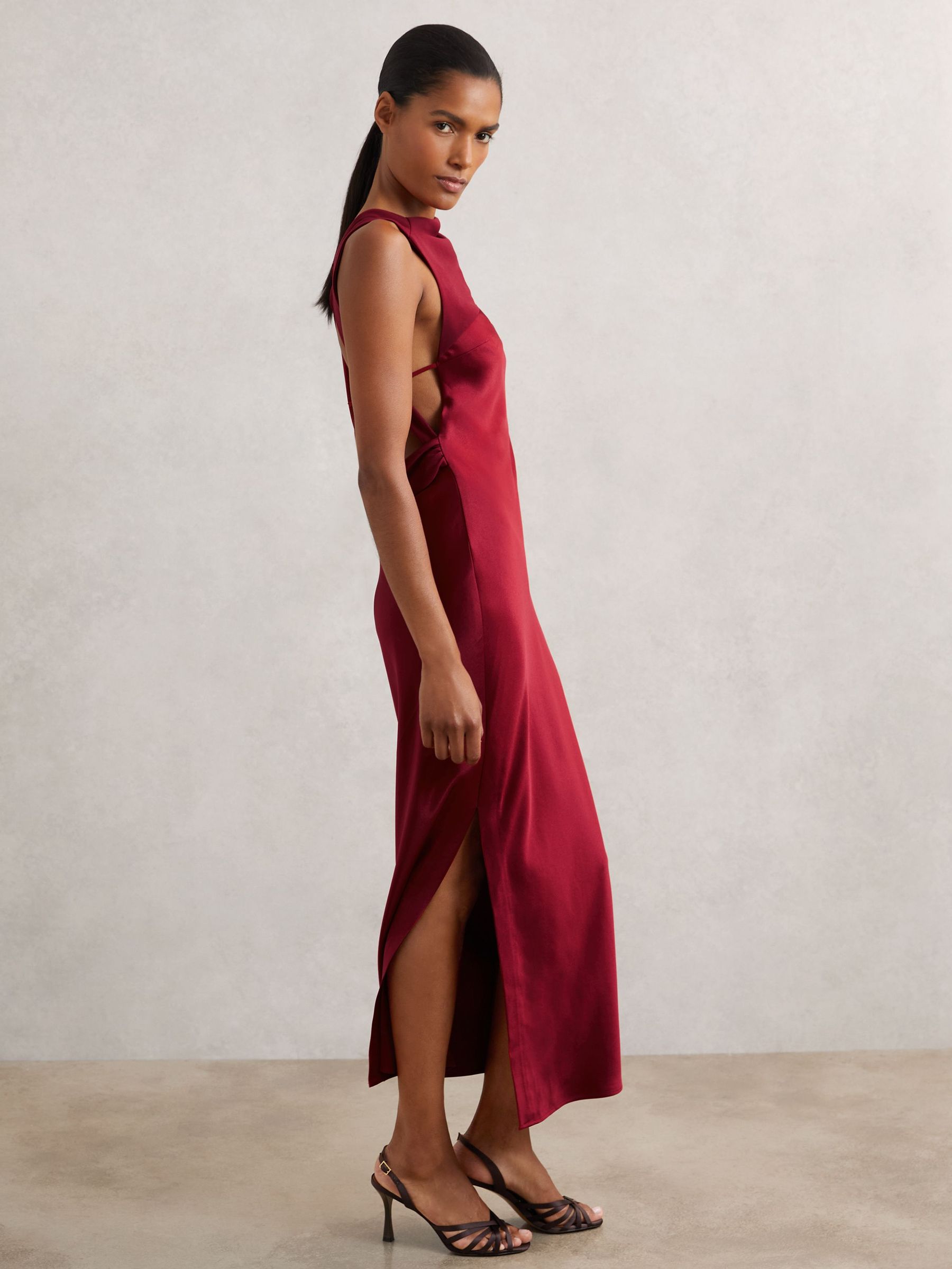 【海外限定】REISSドレス☆Blake Jersey Sleeveless Midi Dress Reiss Blake Sleeveless Jersey Dress, Neutral