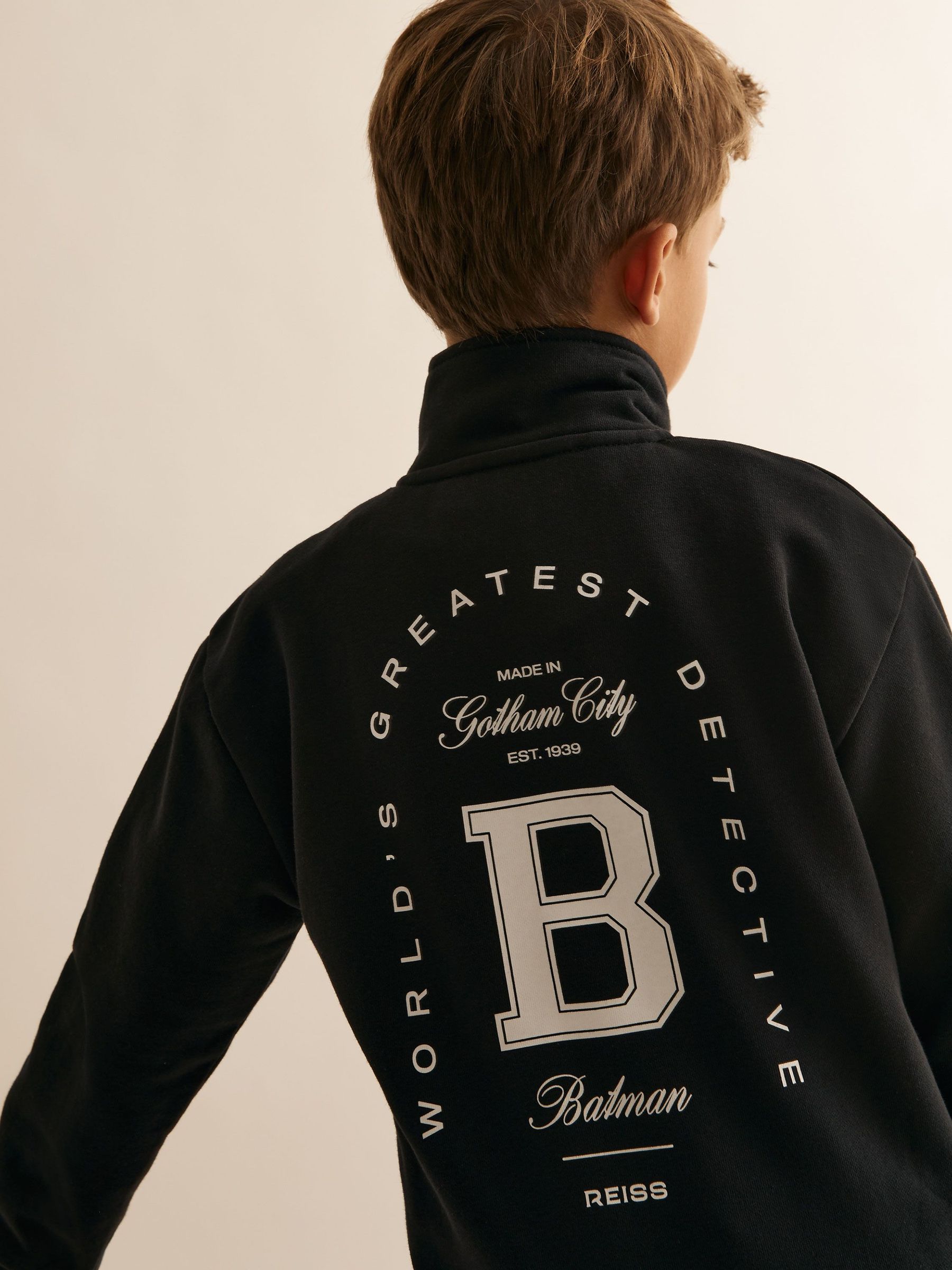 3-9 yrs Batman | Reiss Gotham City Sweatshirt in Black (W77796) | €50