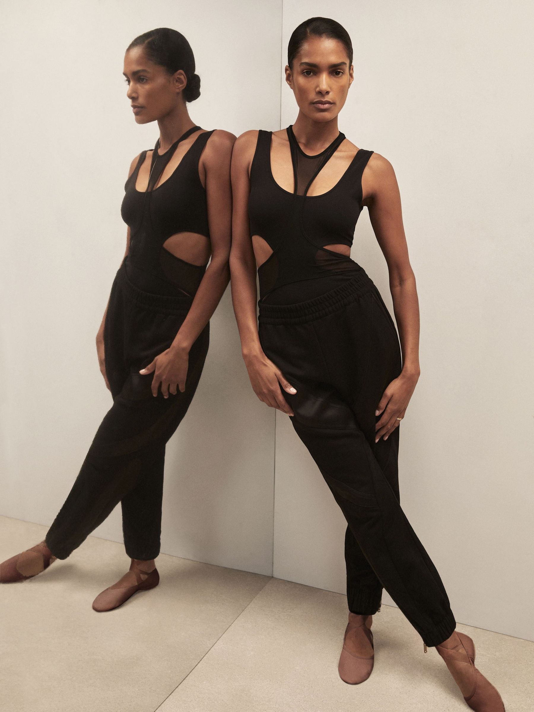 Reiss | Royal Ballet Panelled Joggers in Black (W77832) | $275