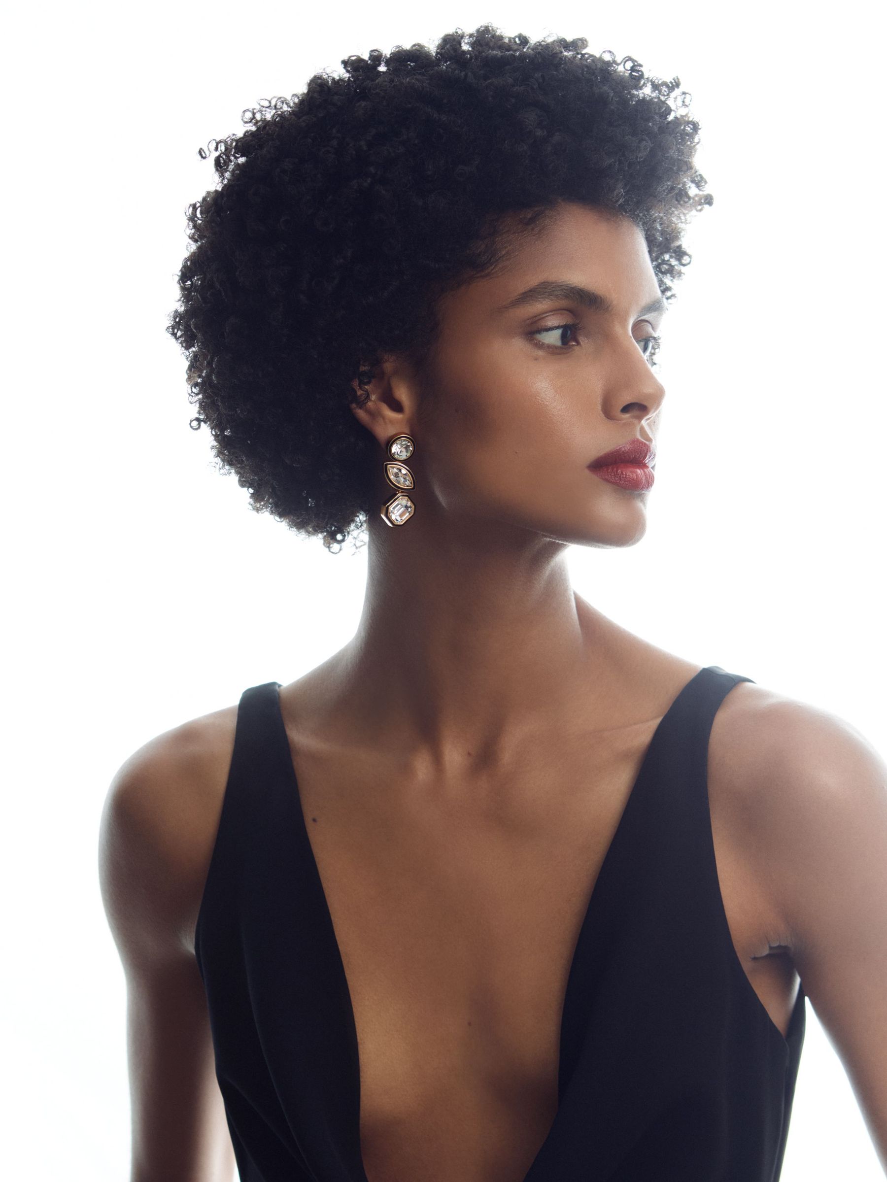 Tone Crystal Drop Earrings in Gold (W77838) | €110